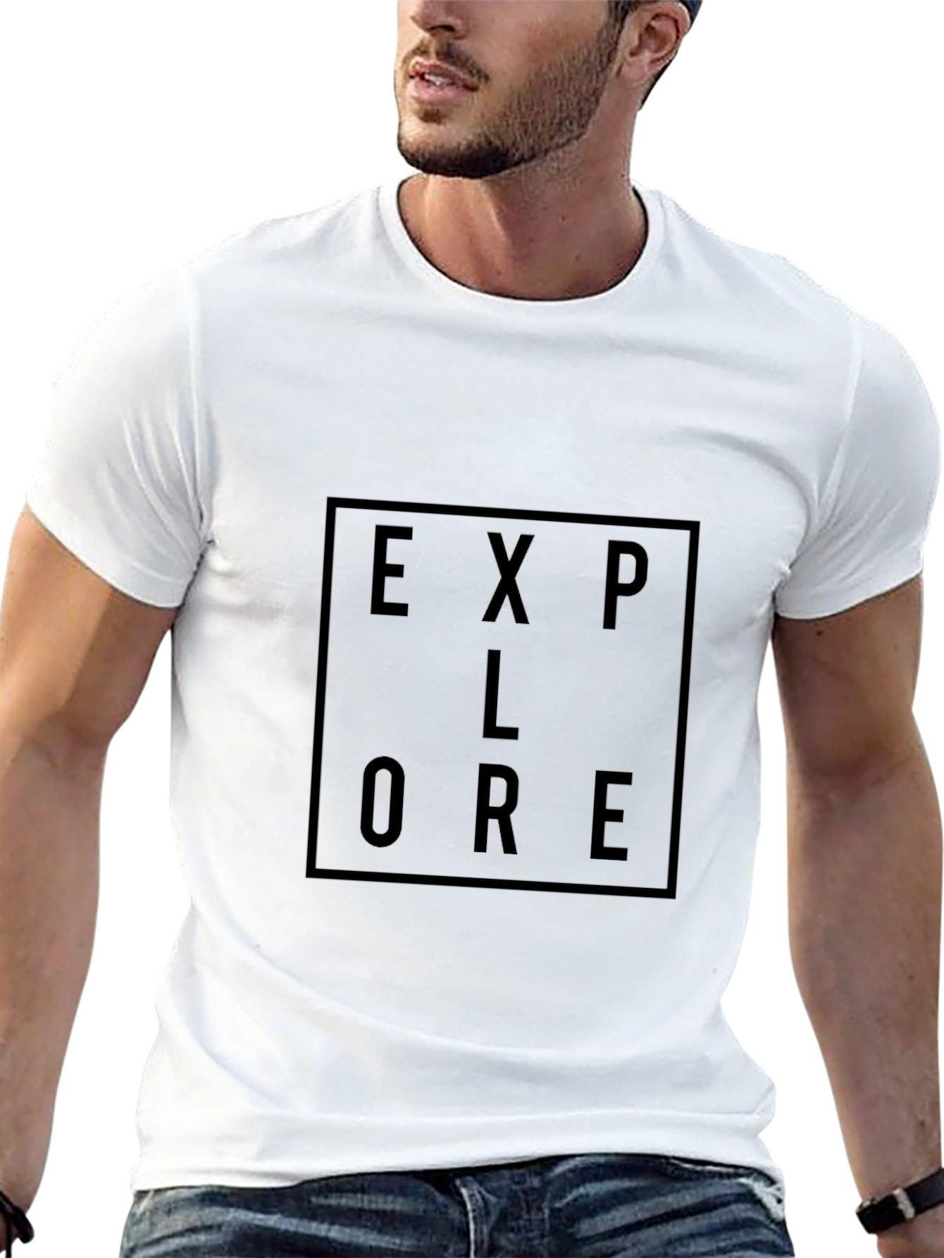 Explore Graphic Tee - Black Cotton T-Shirt