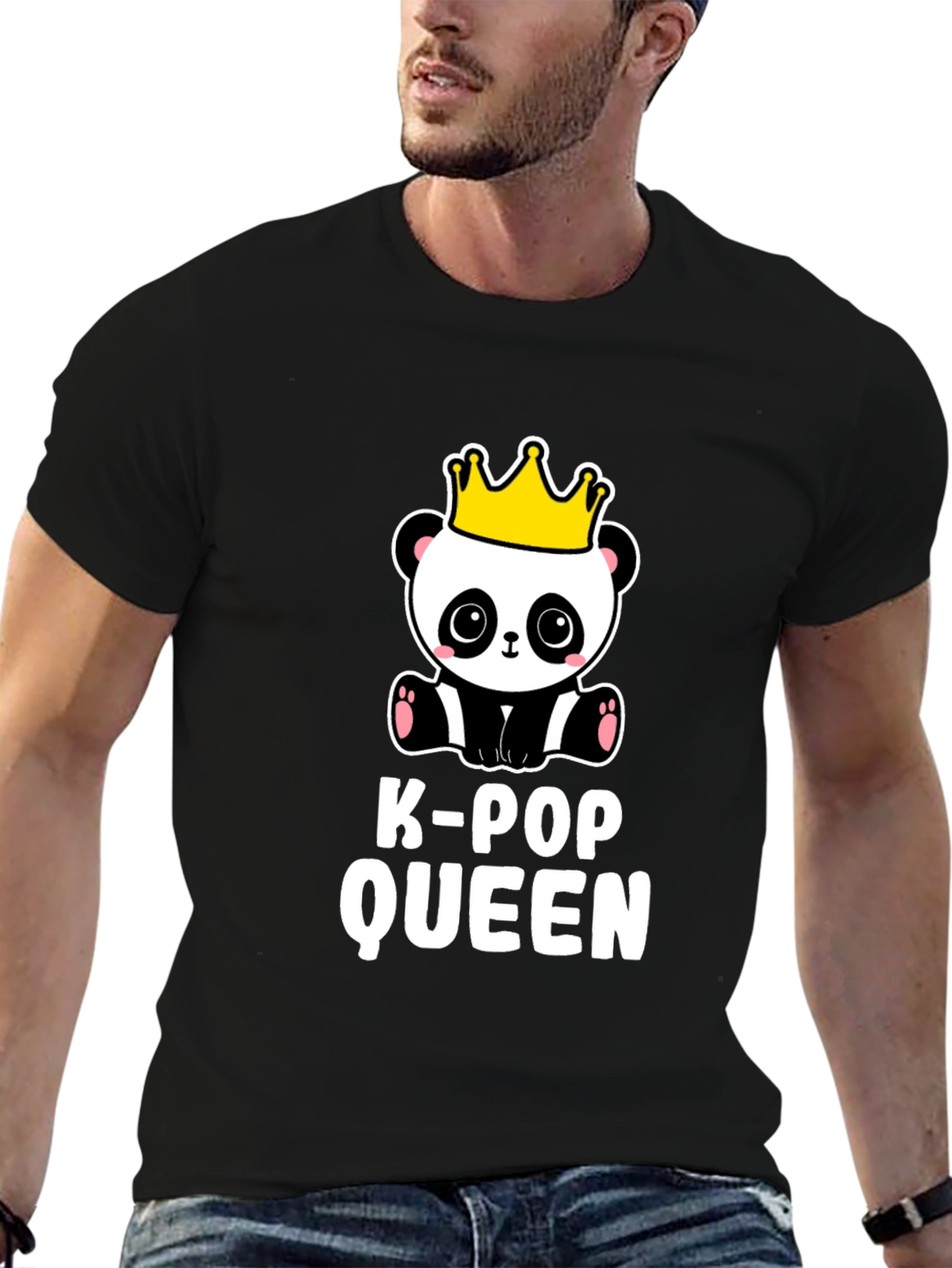 K-Pop Queen Panda Bear Graphic Tee