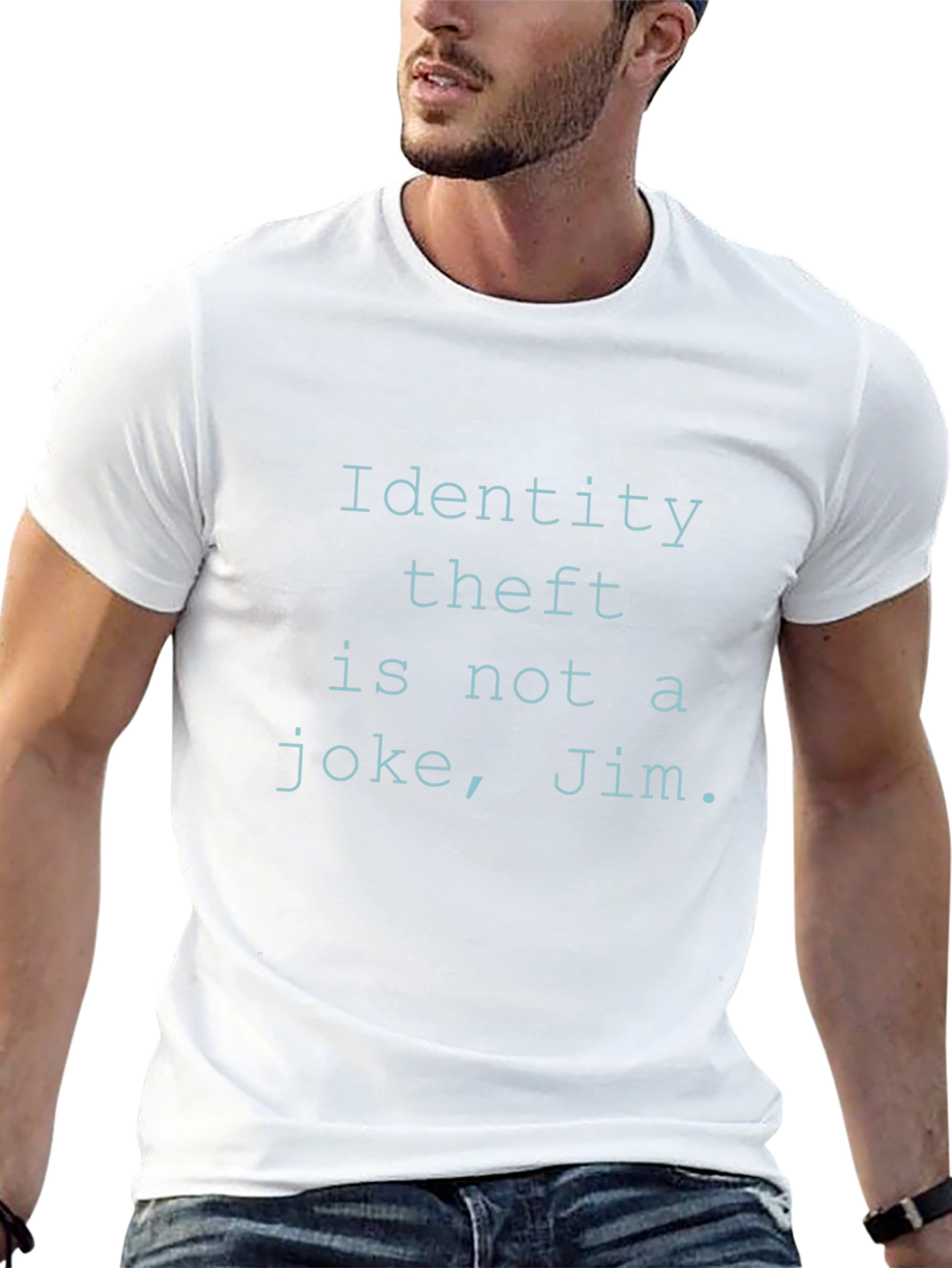 Identity Theft is Not a Joke Jim. Black T-Shirt