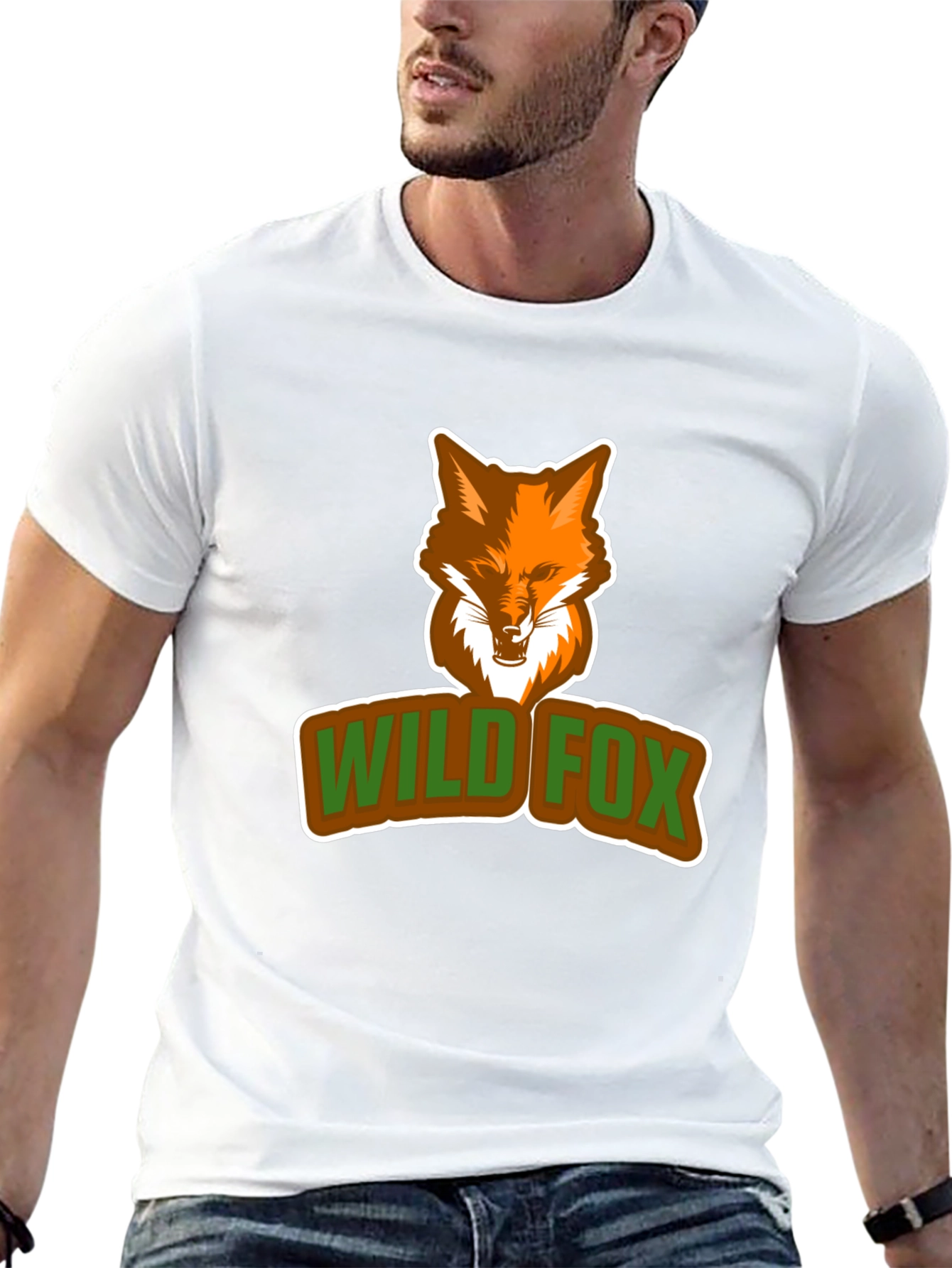 Wild Fox Graphic Tee - Stylish Animal Print T-Shirt