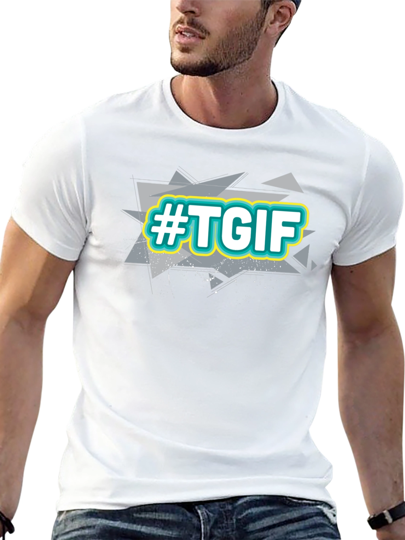 #TGIF Black Crew Neck T-Shirt