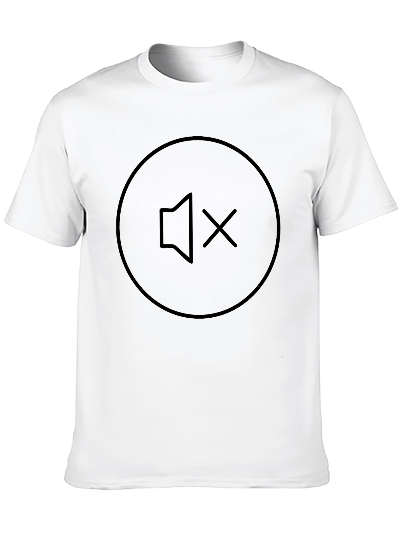 Mute Icon Black T-Shirt - Silence Graphic Tee