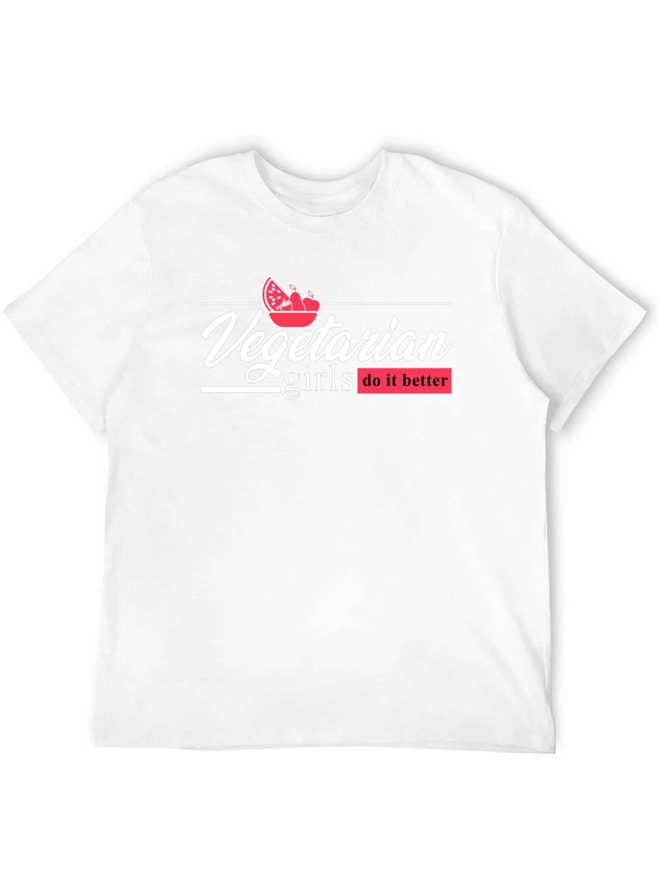 Vegetarian Girls T-Shirt - Black