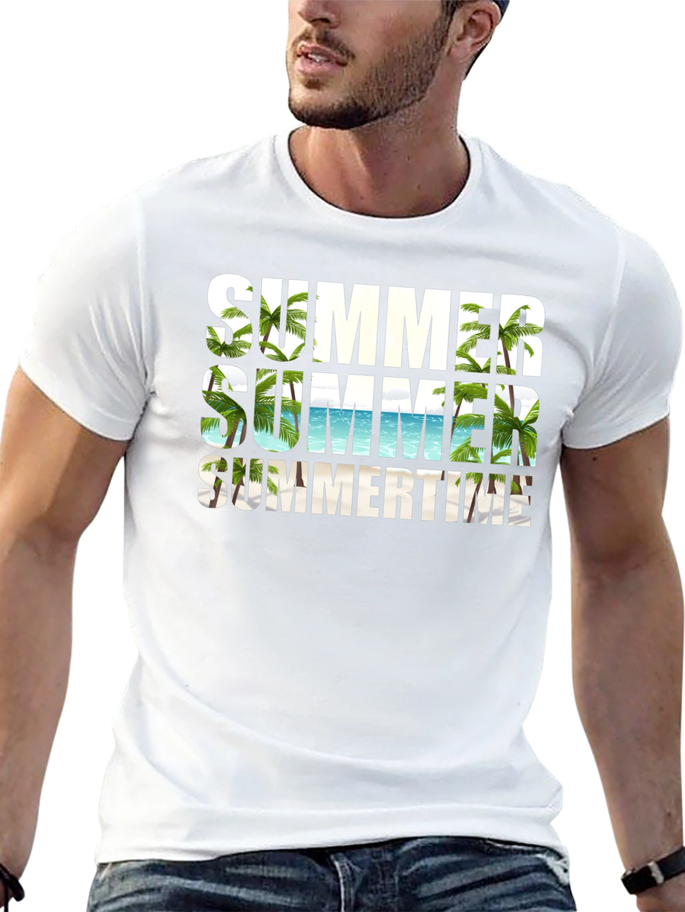 Summer Summertime Graphic Black T-Shirt