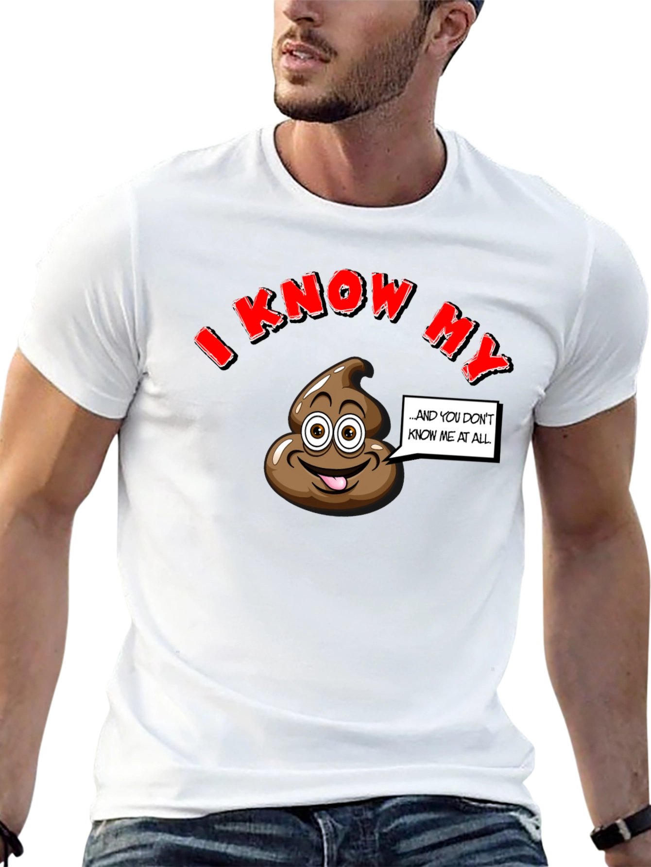 I Know My Poop Funny Black T-Shirt