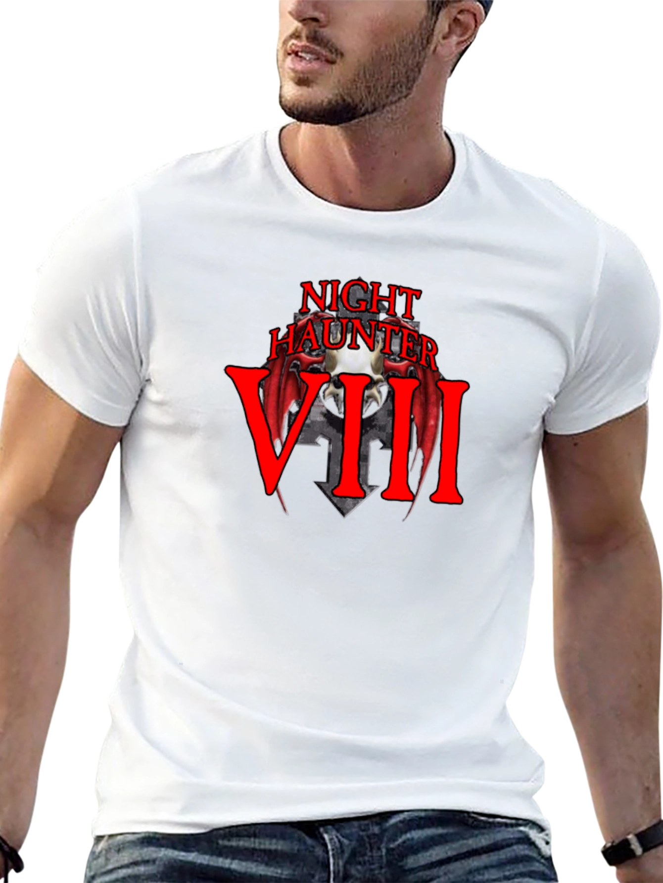 Night Haunter VIII Black Graphic T-Shirt