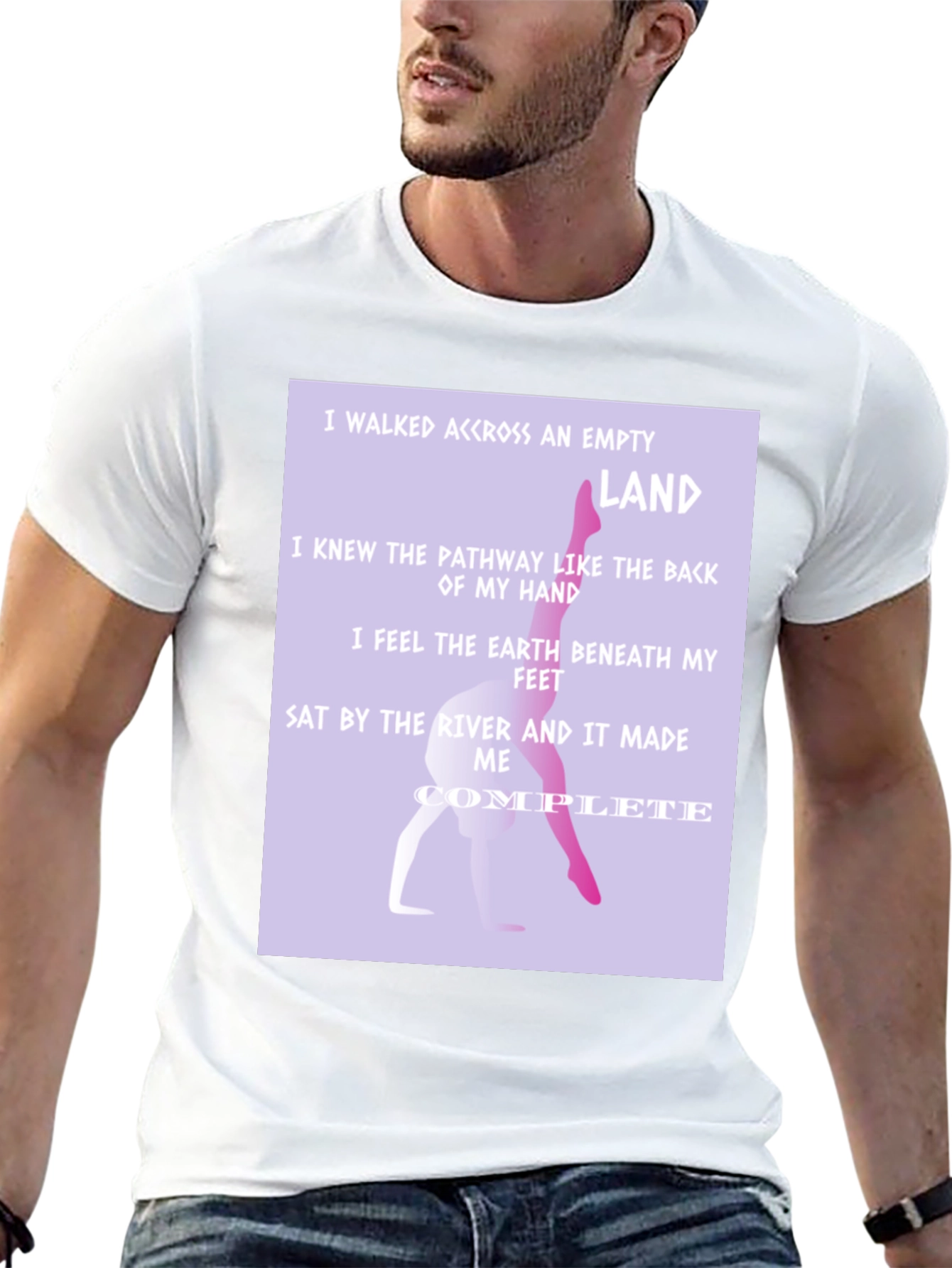 Lyric Print Graphic Tee - Inspirational Message Shirt