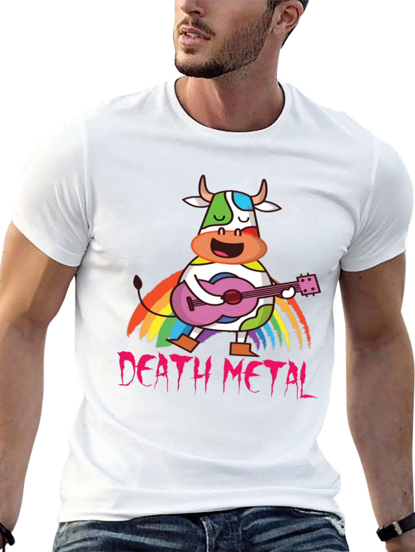 Death Metal Rainbow Cow T-Shirt
