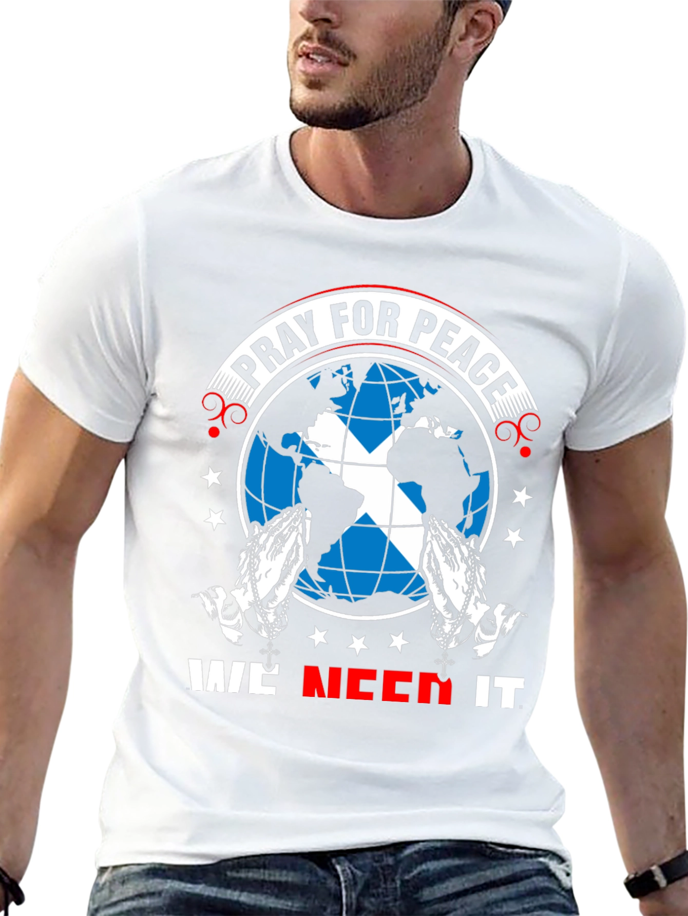 Pray for Peace T-Shirt - World Design