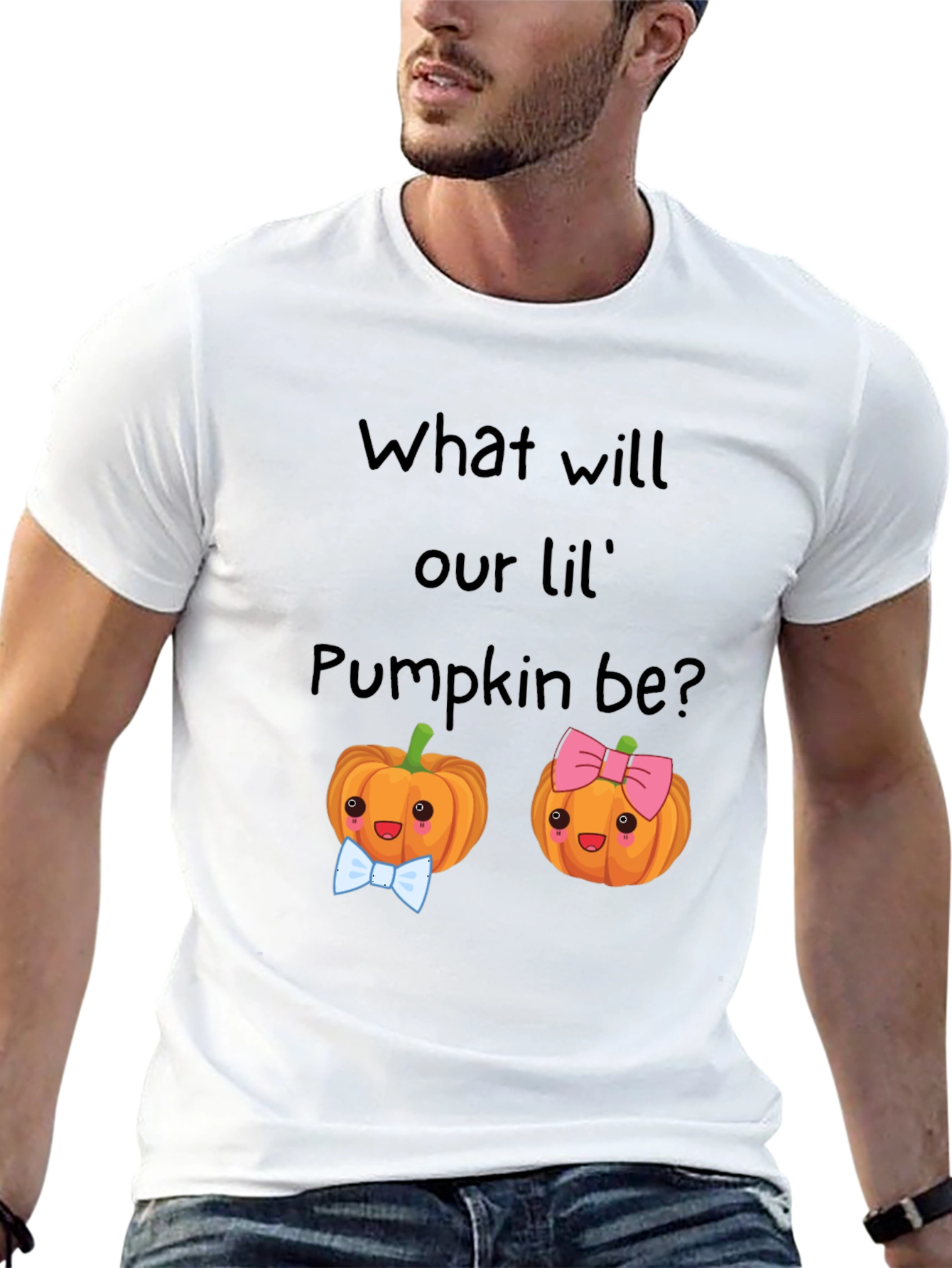 Pumpkin Gender Reveal T-Shirt - Lil Pumpkin Be?