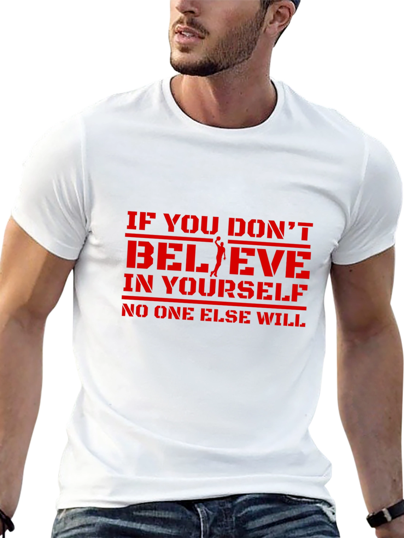 Believe in Yourself Graphic Tee - Black