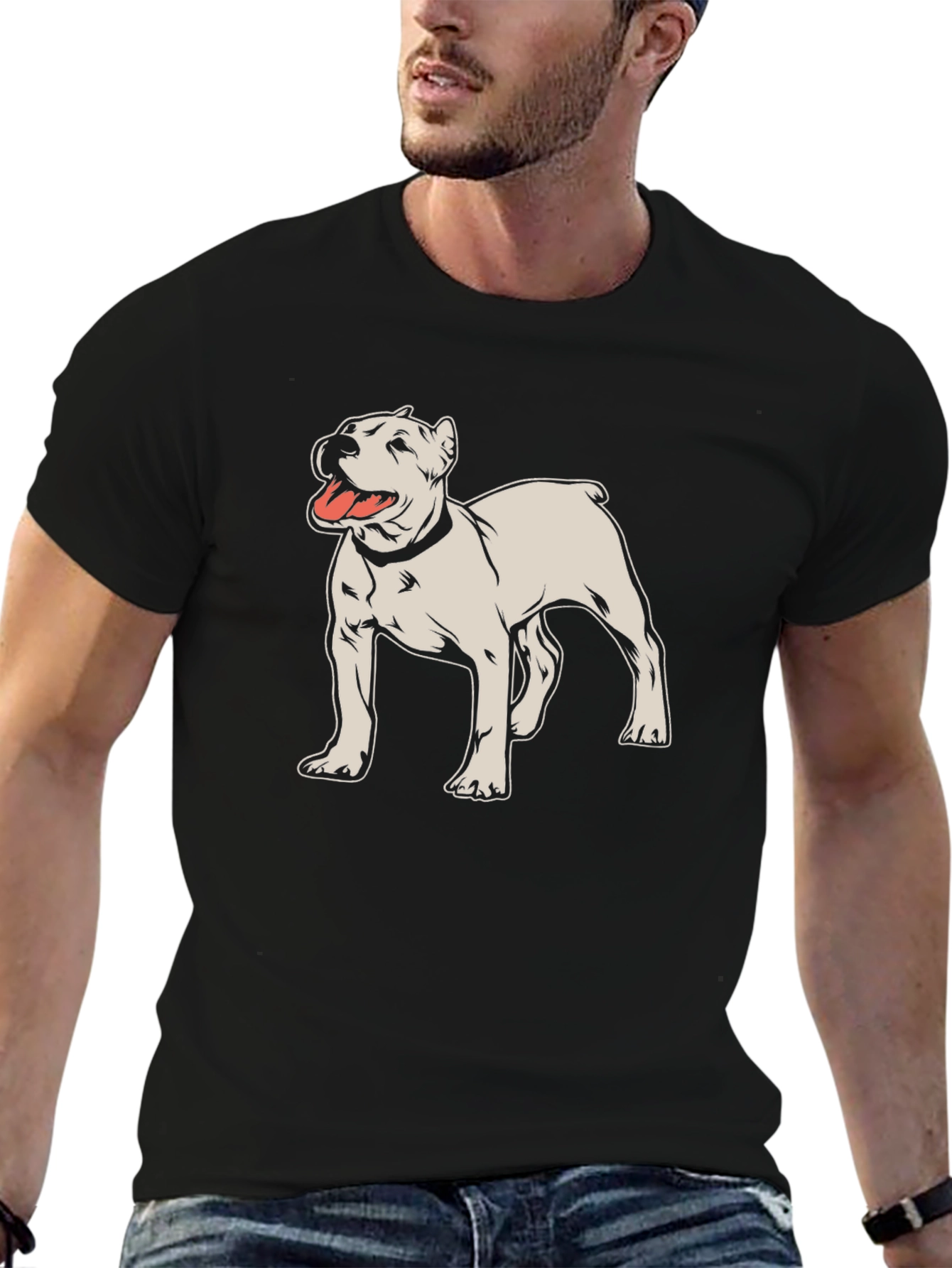 Dog Breed Graphic Tee - Black Cotton Shirt