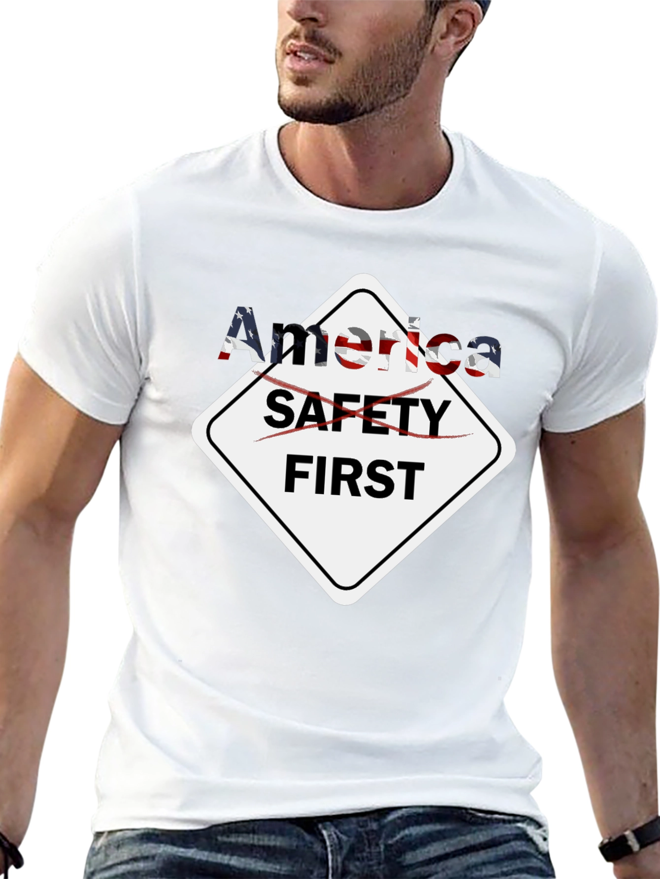 America Safety First Novelty T-Shirt