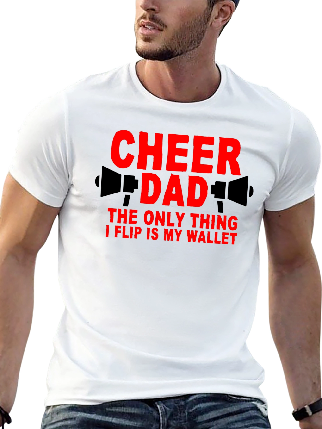 Cheer Dad T-Shirt - Funny Cheerleading Parent Tee