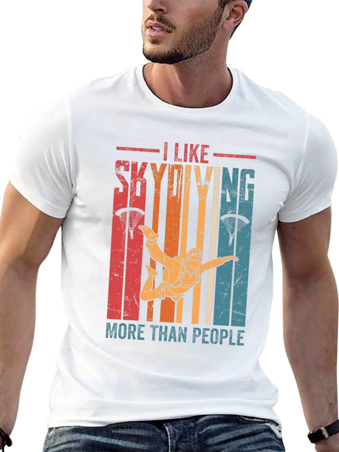 I Like Skydiving More Than People T-Shirt