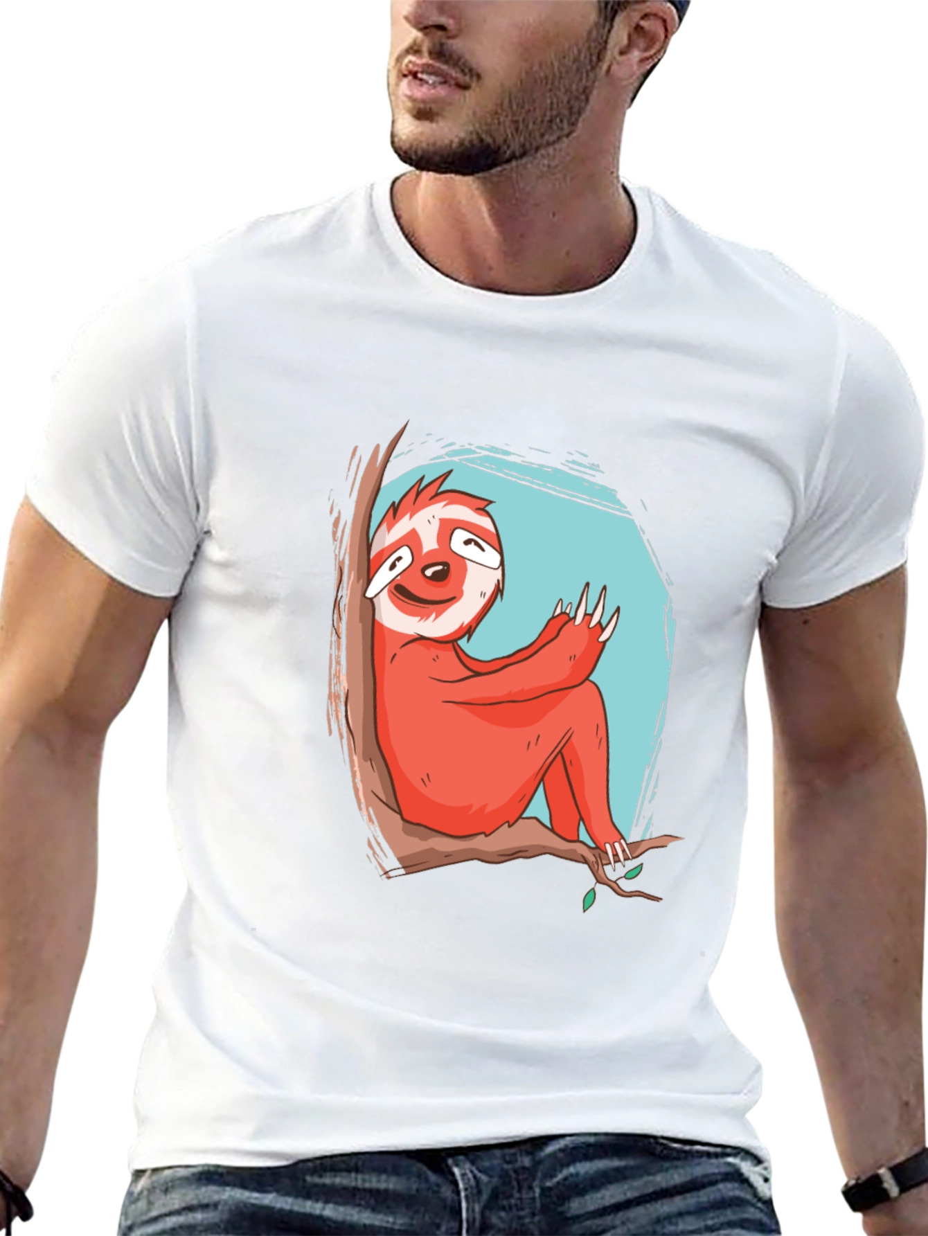 Sloth Graphic T-Shirt - Relaxed Fit