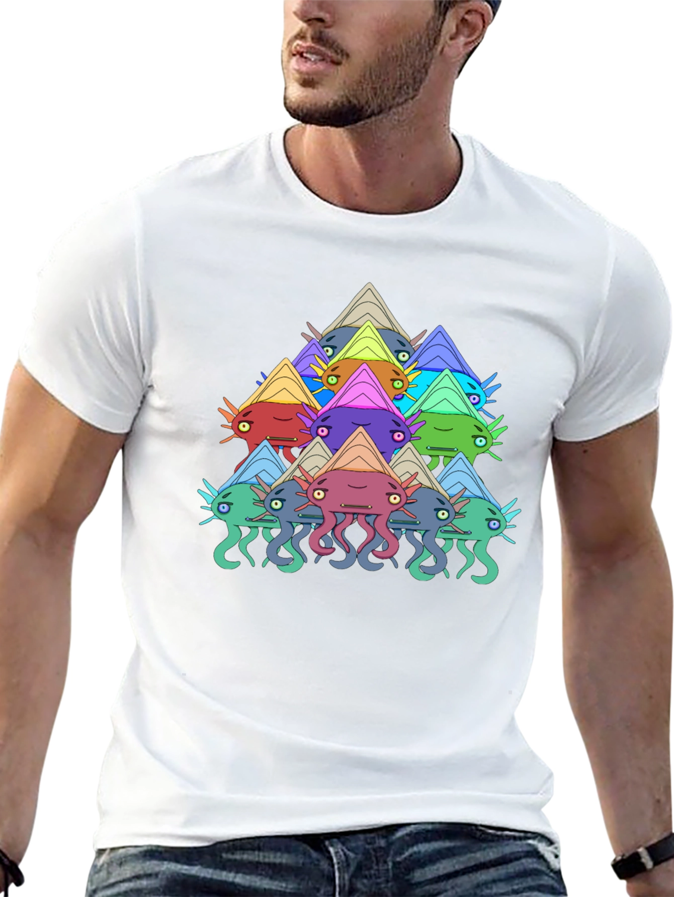 Funky Squid Graphic Tee - Mens Black T-Shirt