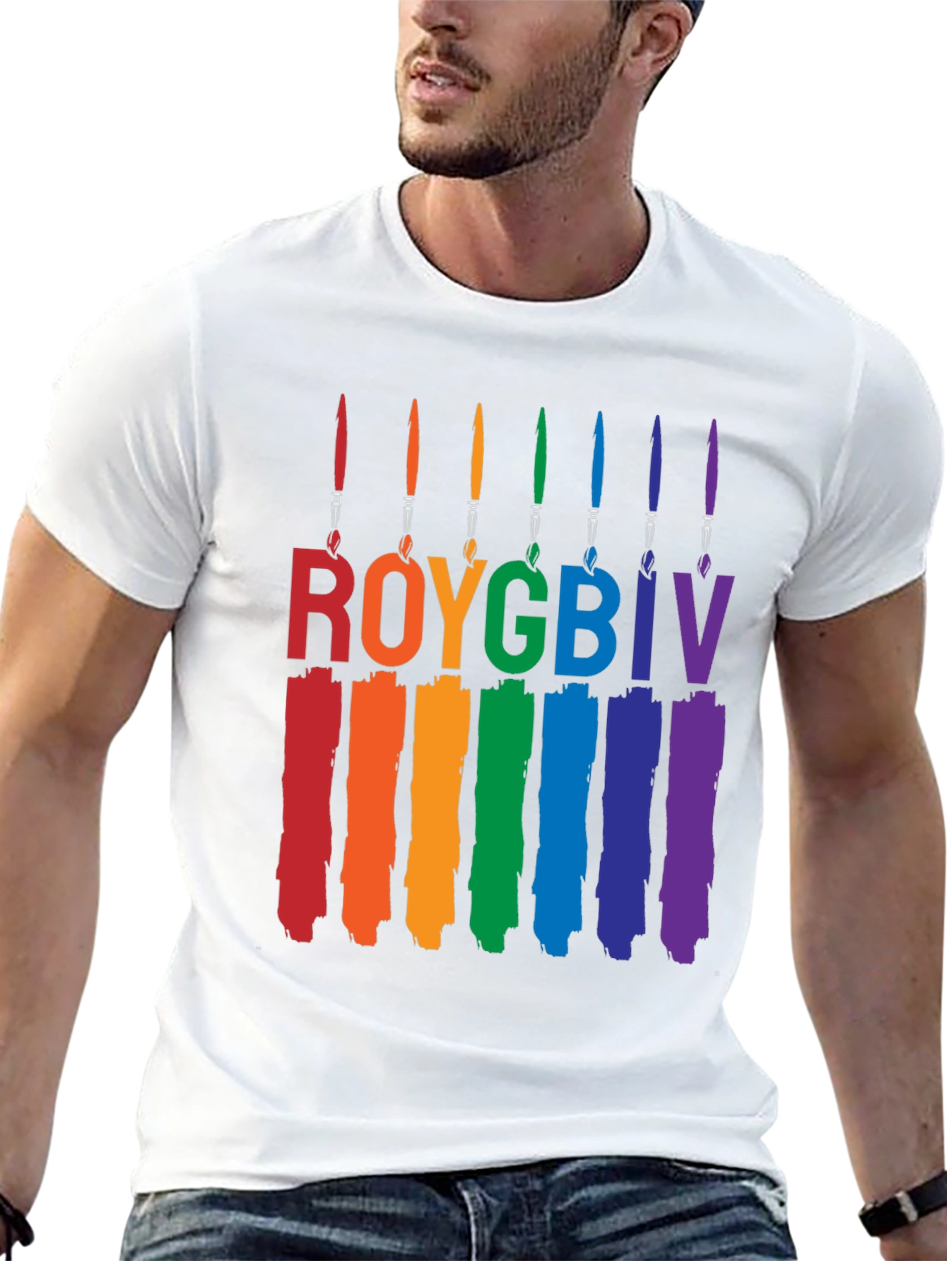 ROYGBIV Brushstroke Pride T-Shirt