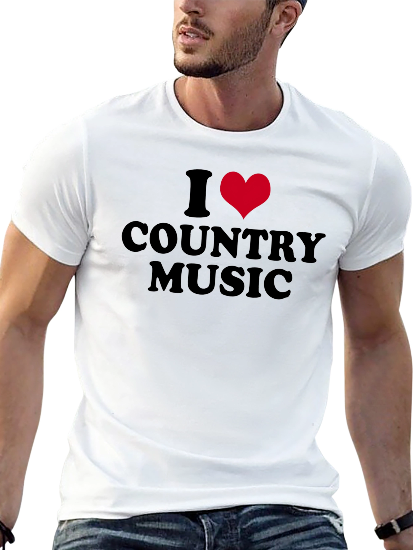 I Heart Country Music Black Tee