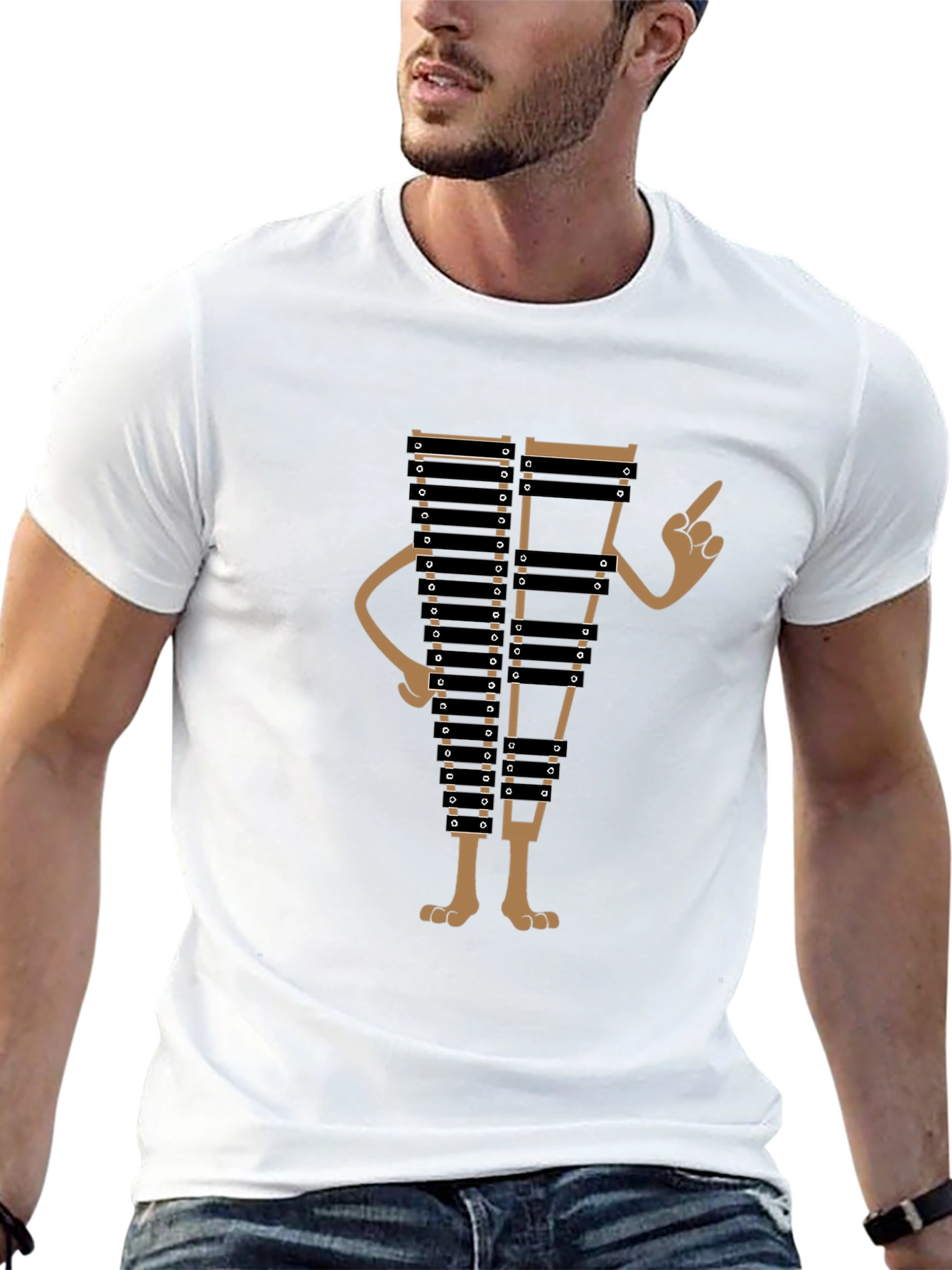 Quirky Xylophone Character Graphic Tee