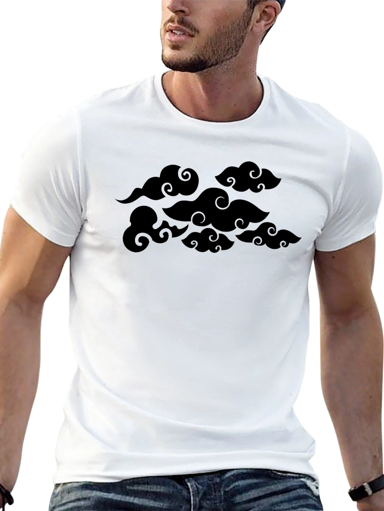 Black Cloud Graphic T-Shirt - Modern Style