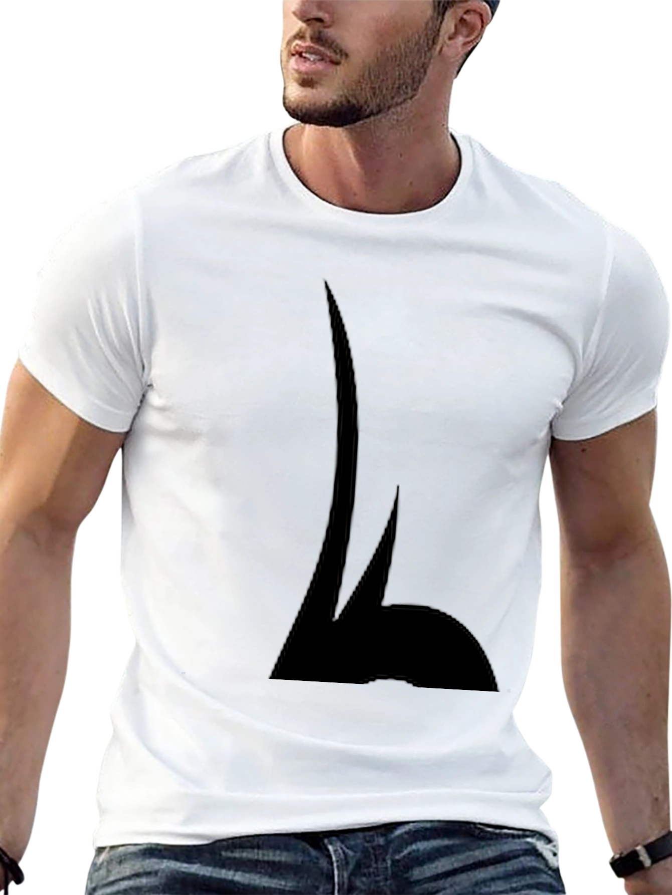 Shadowy Silhouette Graphic Tee - Modern Casual Wear