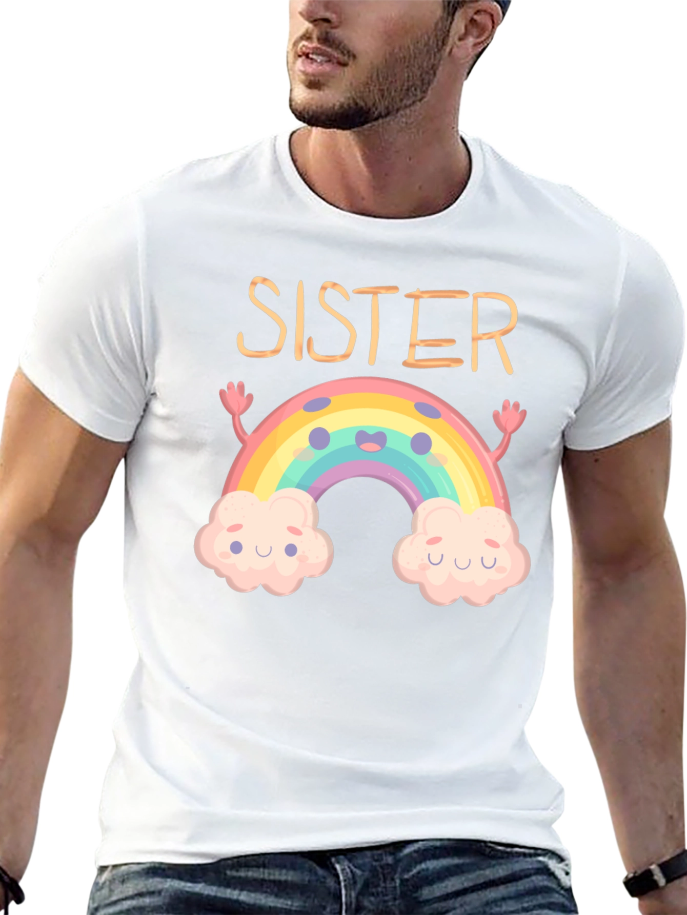 Sister Rainbow Graphic Tee - Cute Matching Outfit