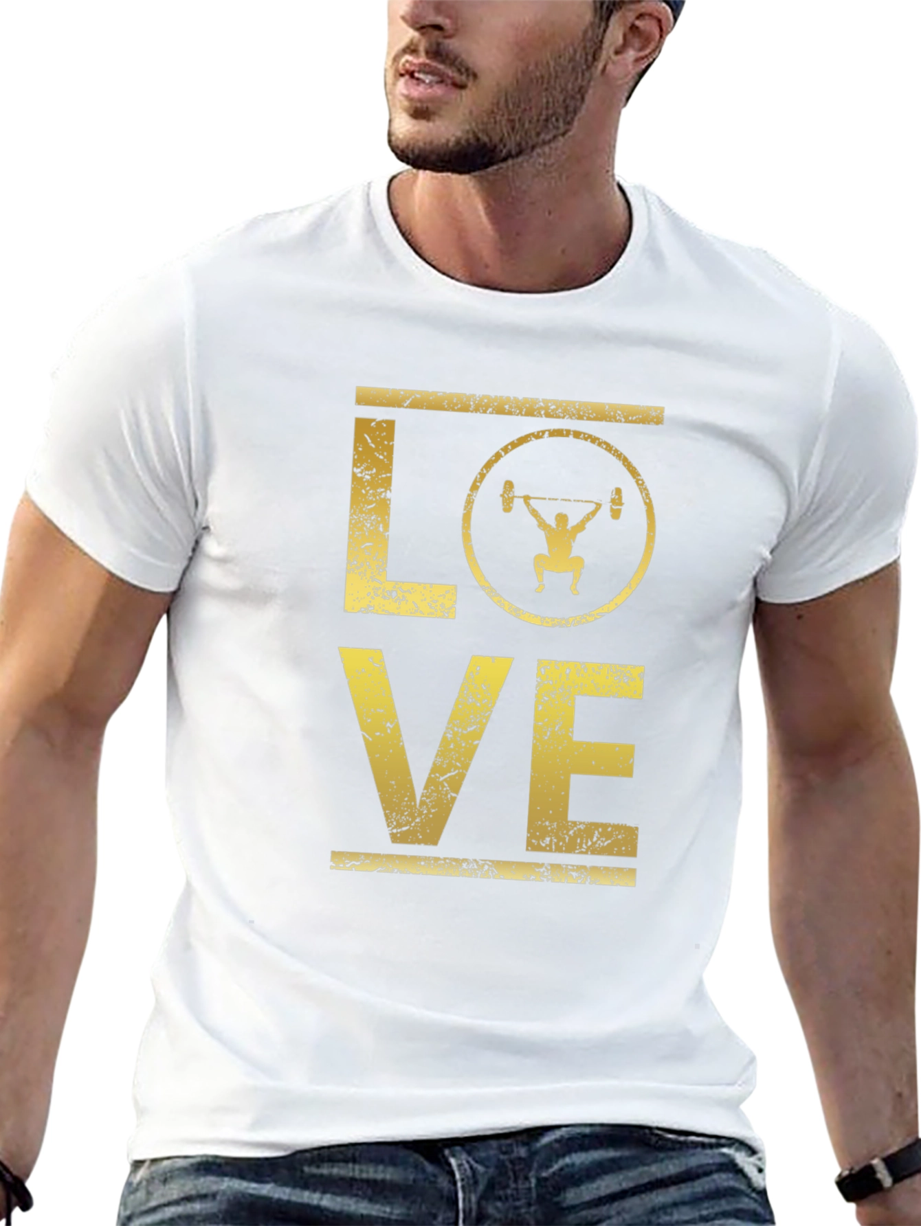 Love Weightlifting Graphic Tee - Black