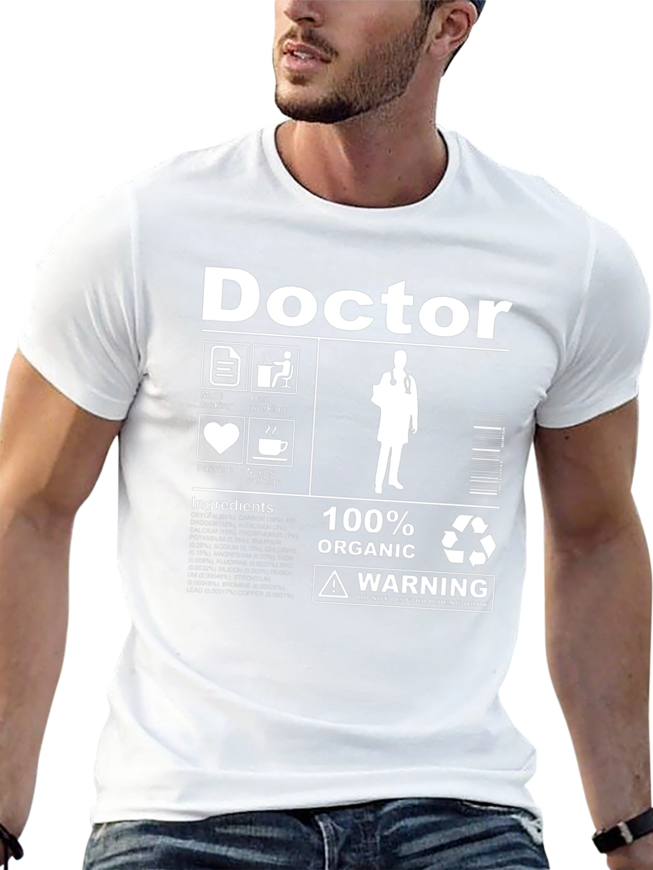 Doctor Ingredients T-Shirt: 100% Organic Caffeine Needed