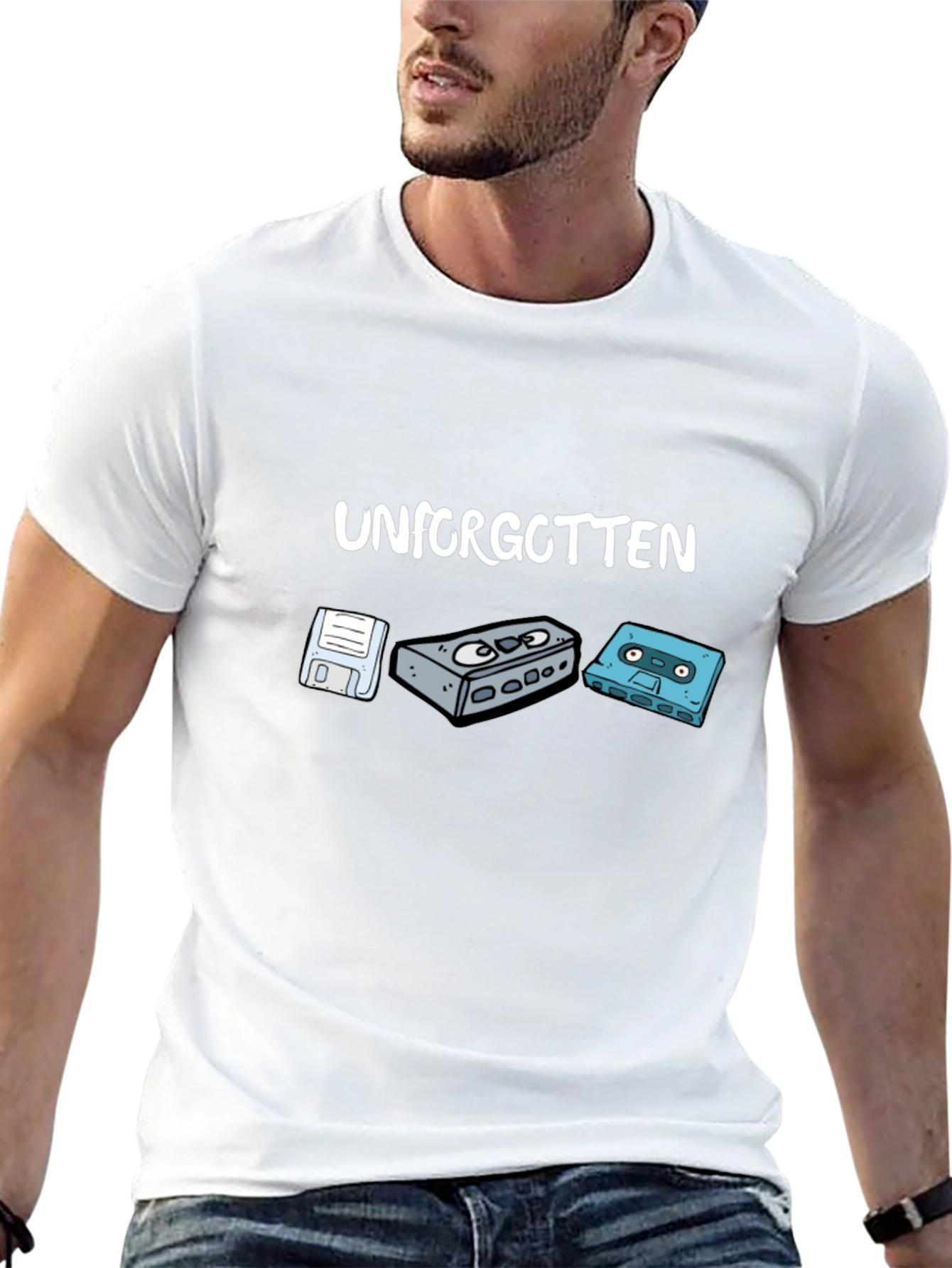 Unforgotten Retro Media Black T-Shirt