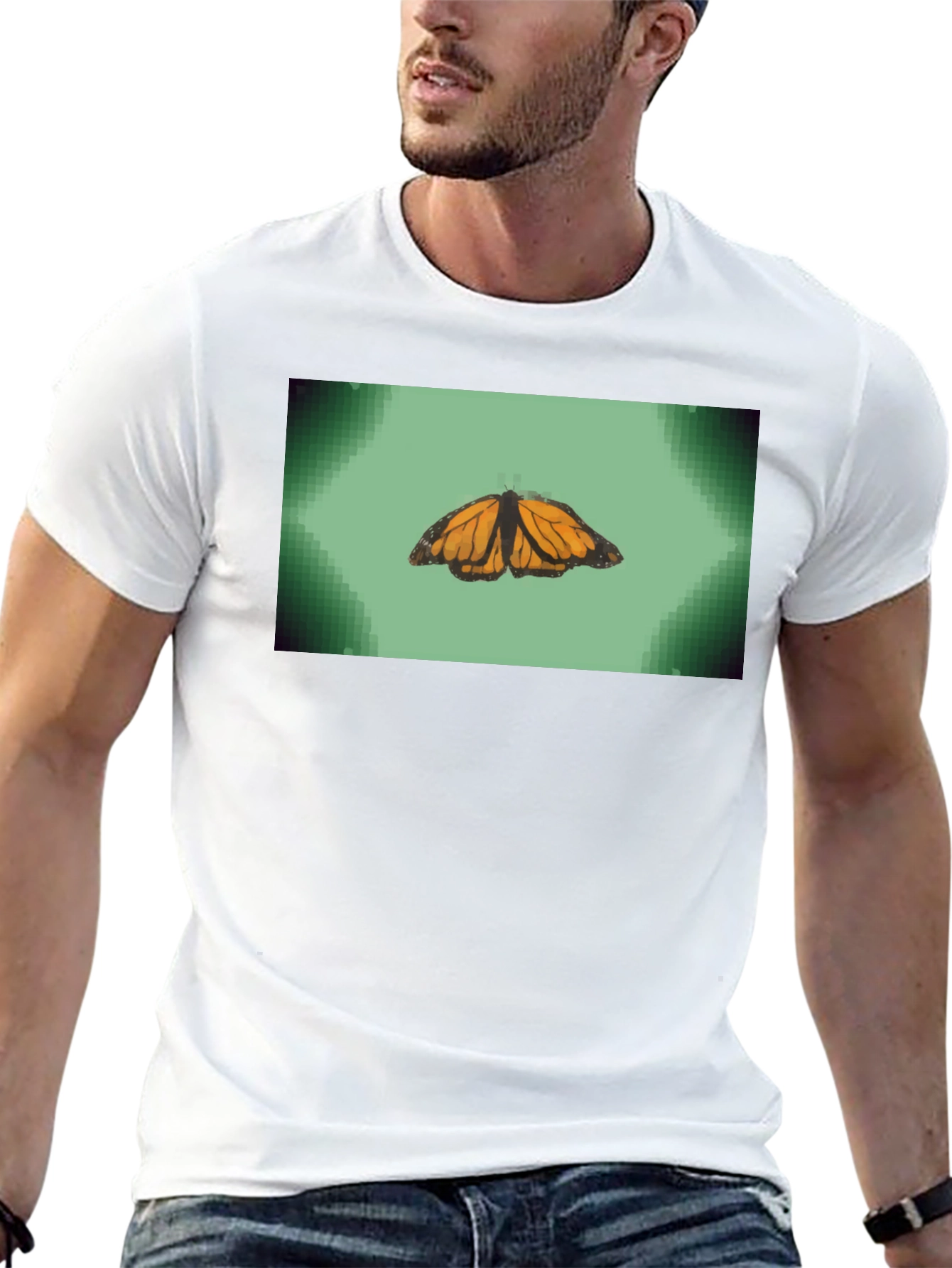 Butterfly Graphic Tee - Soft Cotton Black T-Shirt