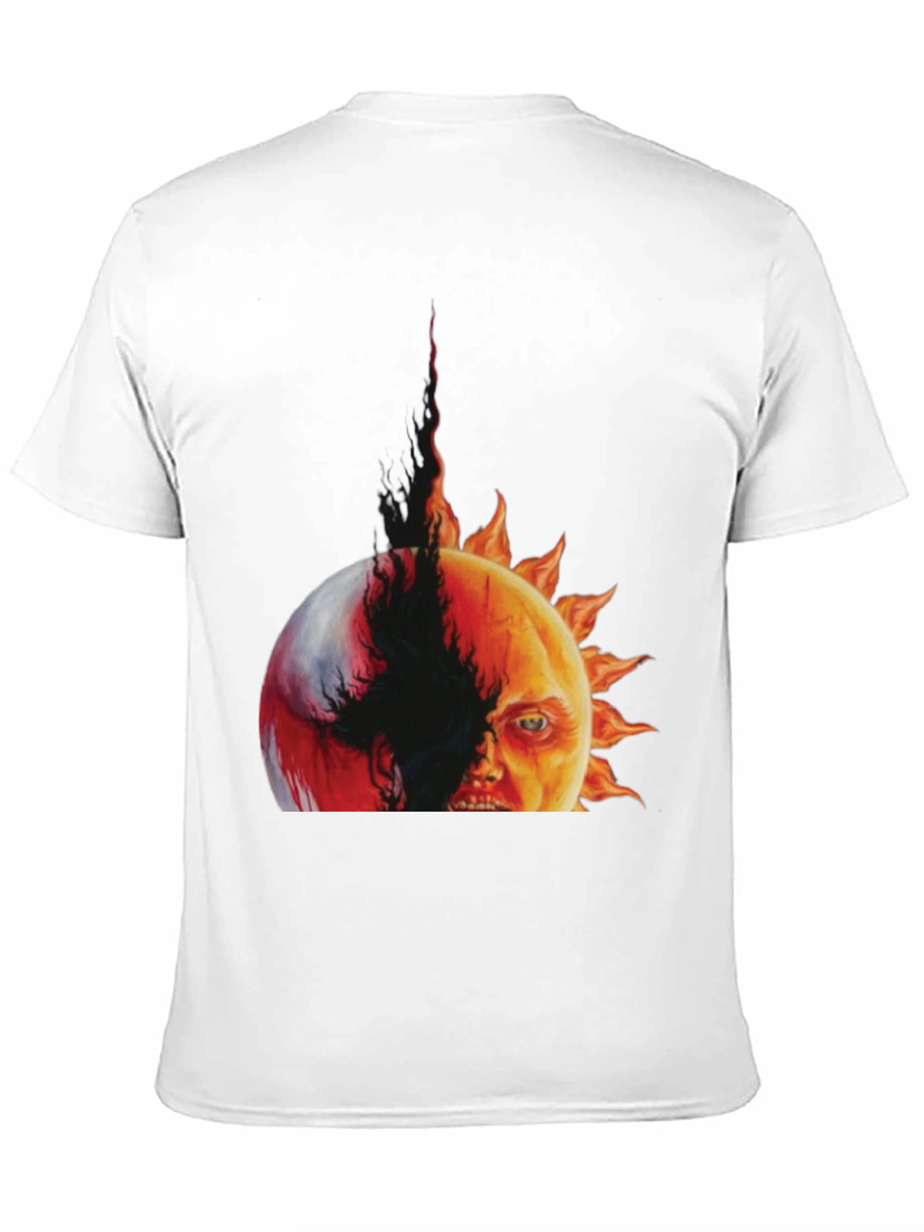 Fiery Sun Face Graphic Tee - Menswear