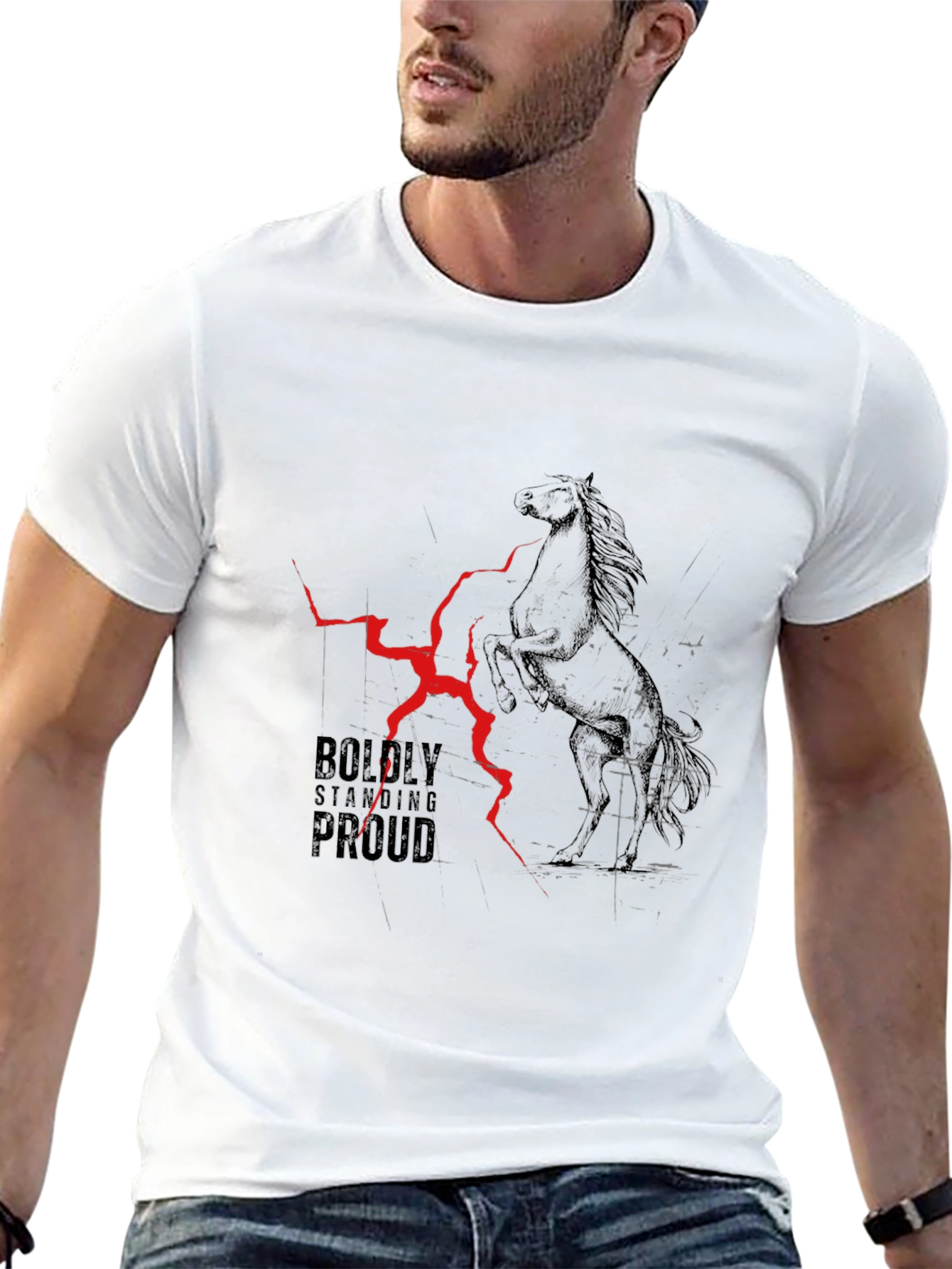 Boldly Standing Proud Horse Graphic Tee