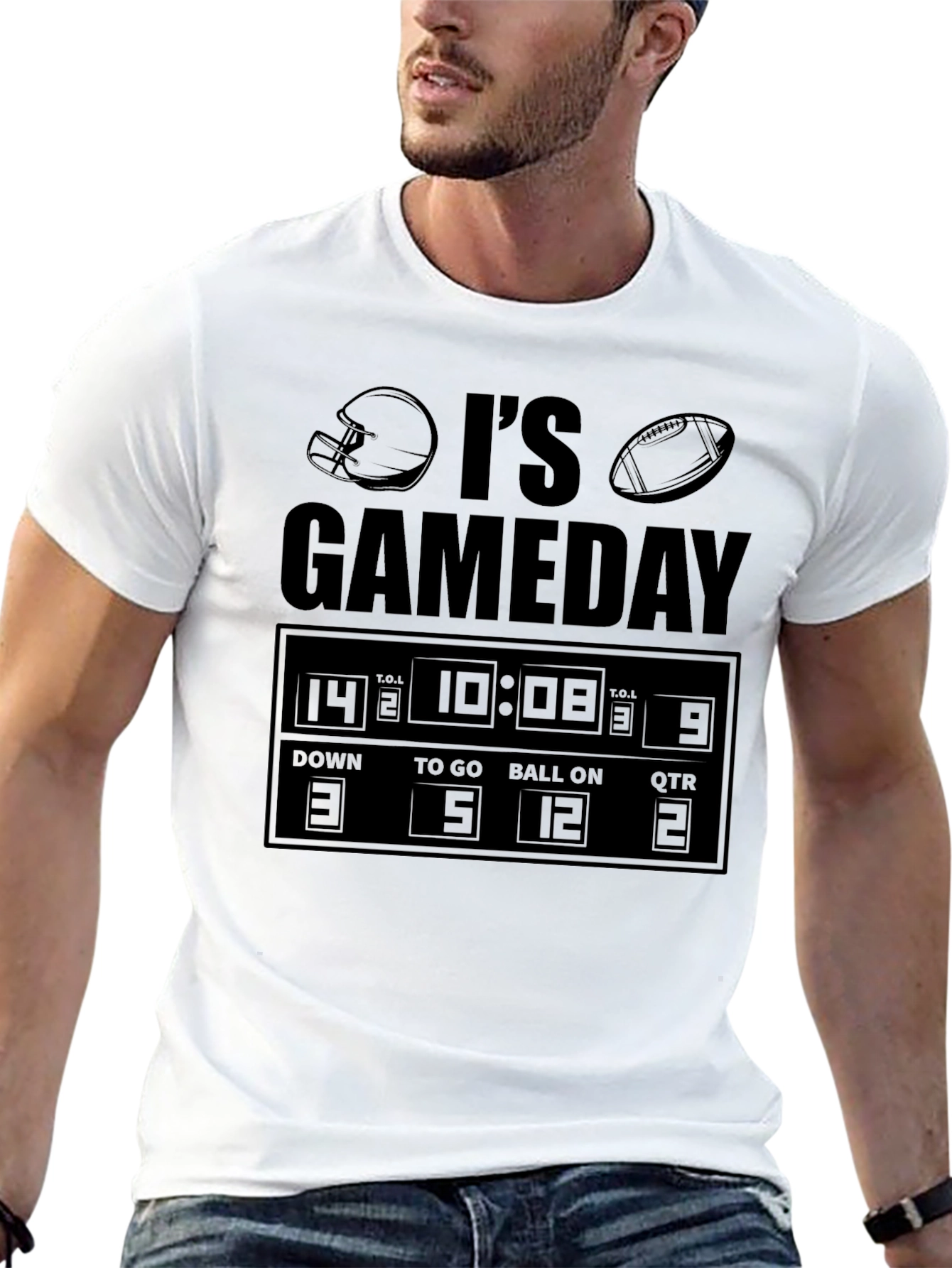 Its Gameday Football Scoreboard Graphic T-Shirt