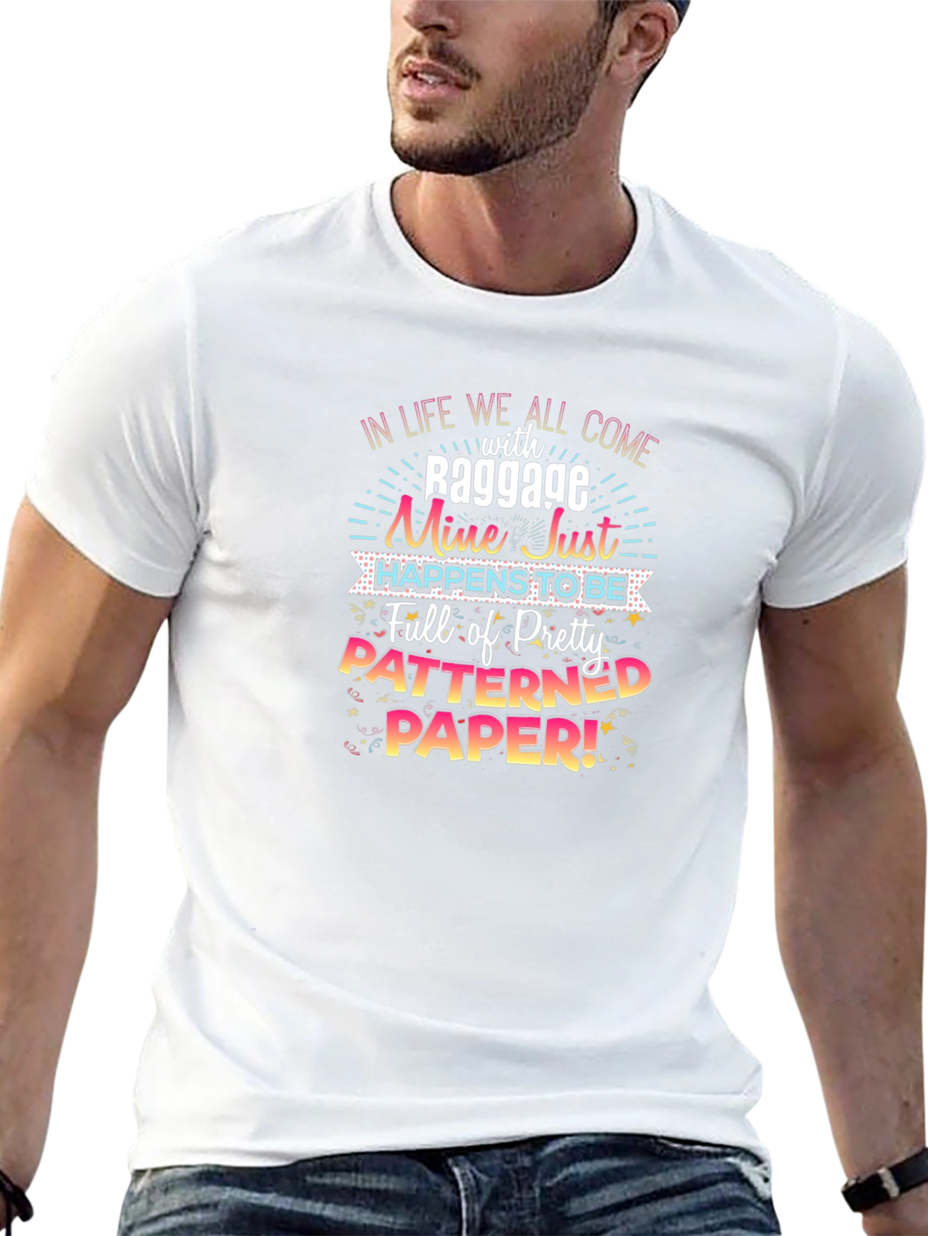 Patterned Paper Baggage T-Shirt