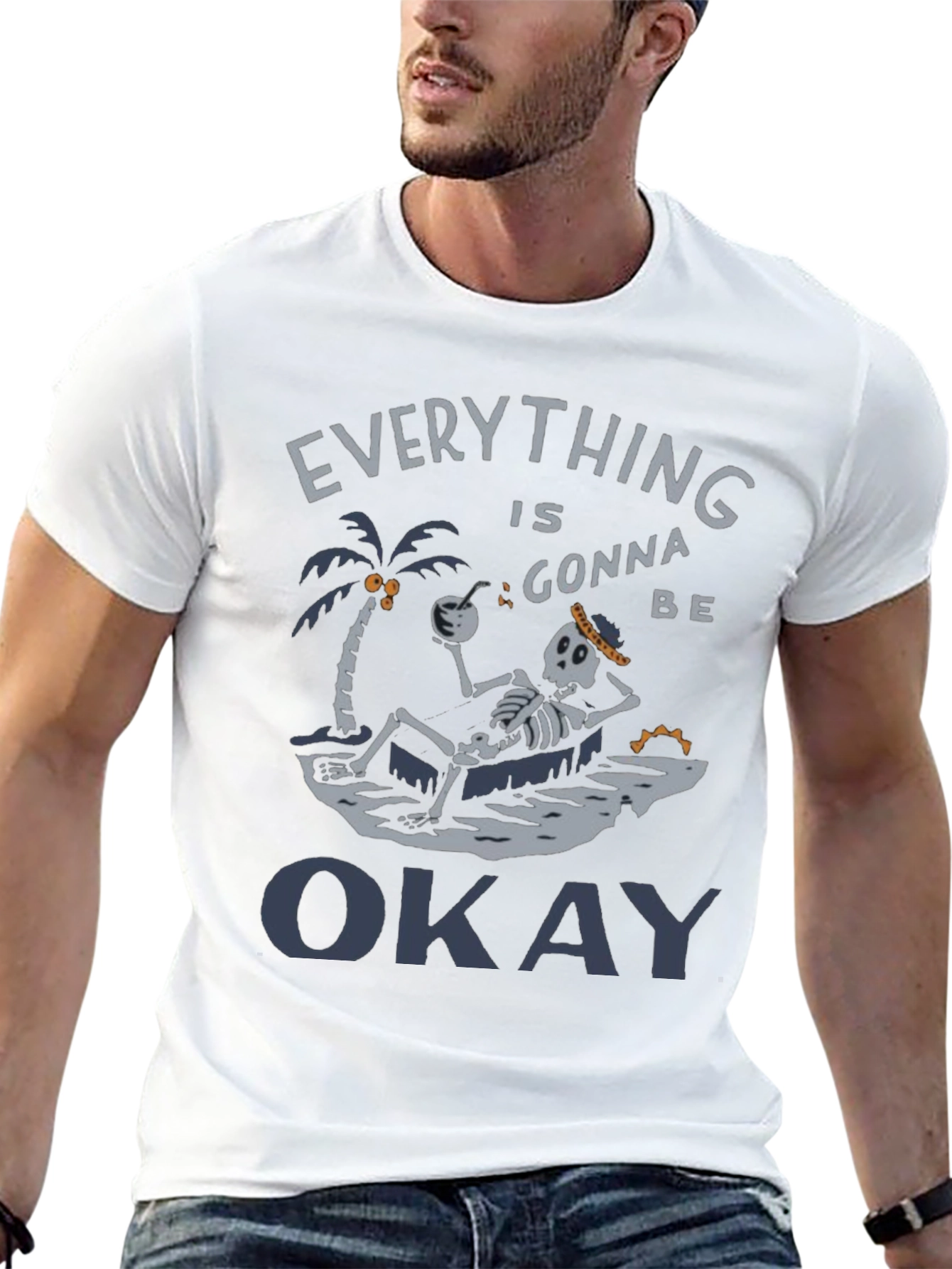 Everythings Okay Skeleton Graphic Tee