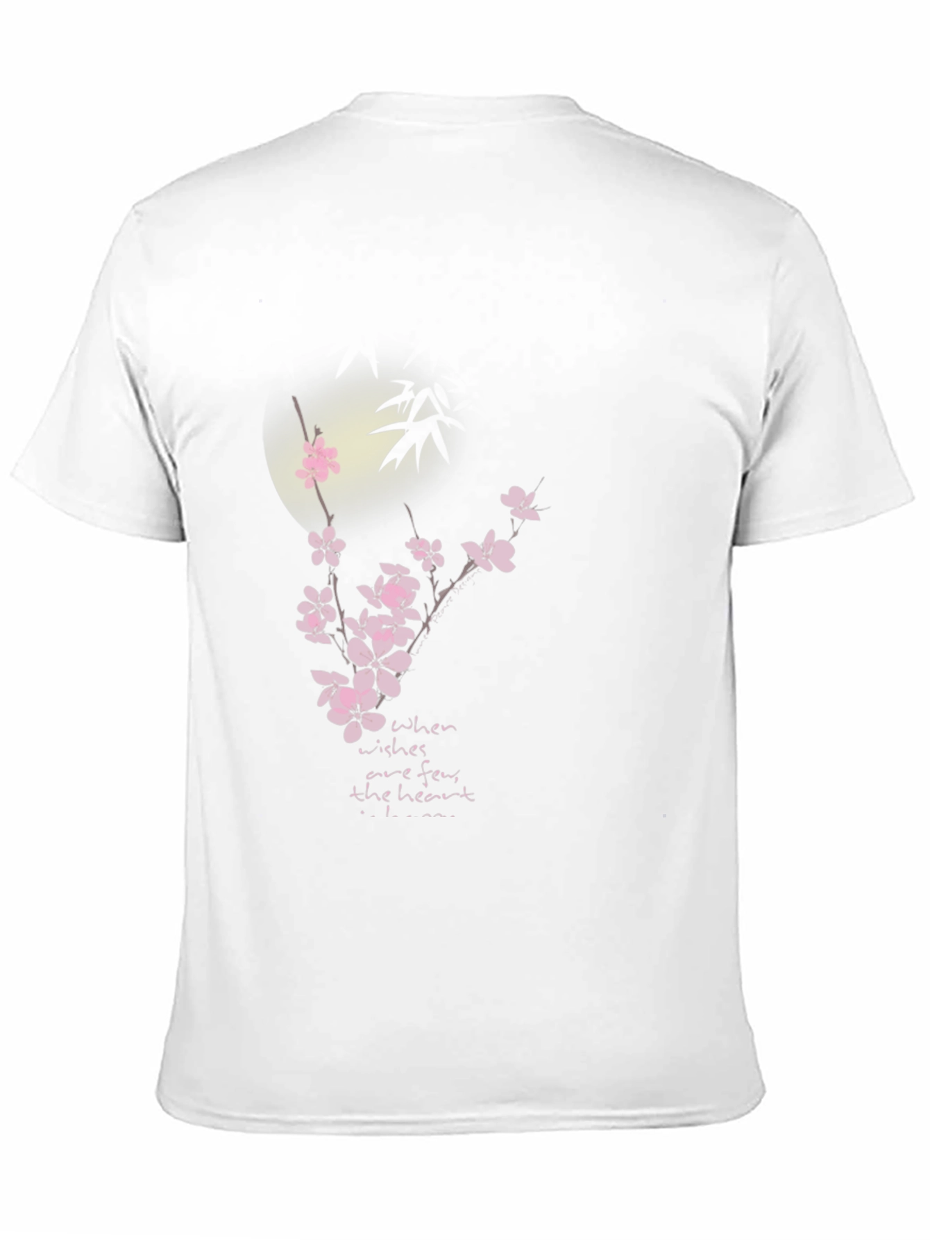 Floral Moon Graphic Black T-Shirt
