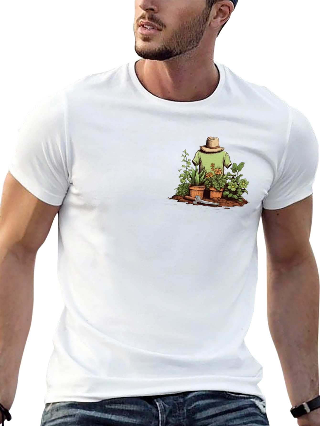 Gardeners Pocket T-Shirt - Black Cotton Tee