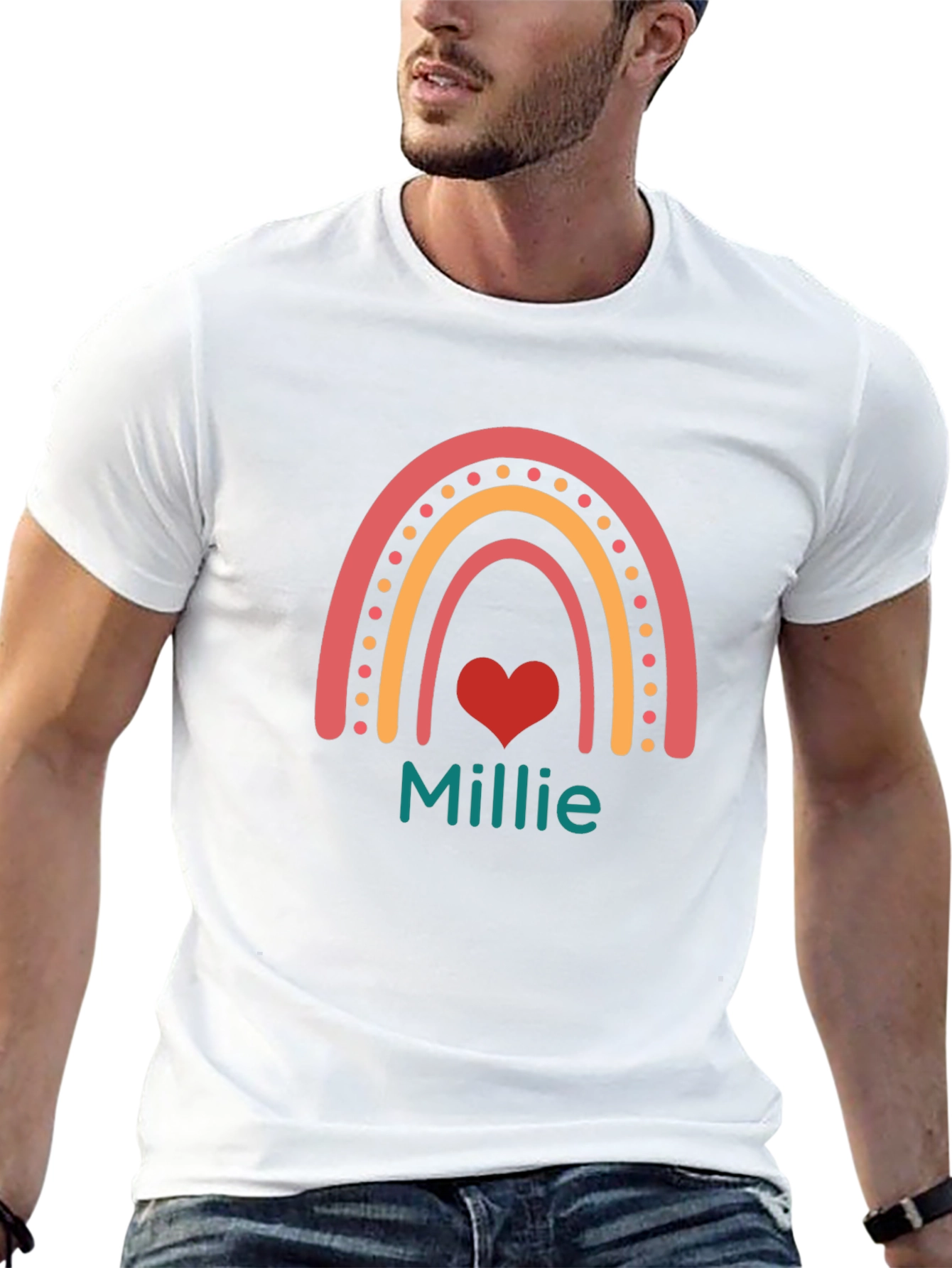 Millie Rainbow Heart T-Shirt