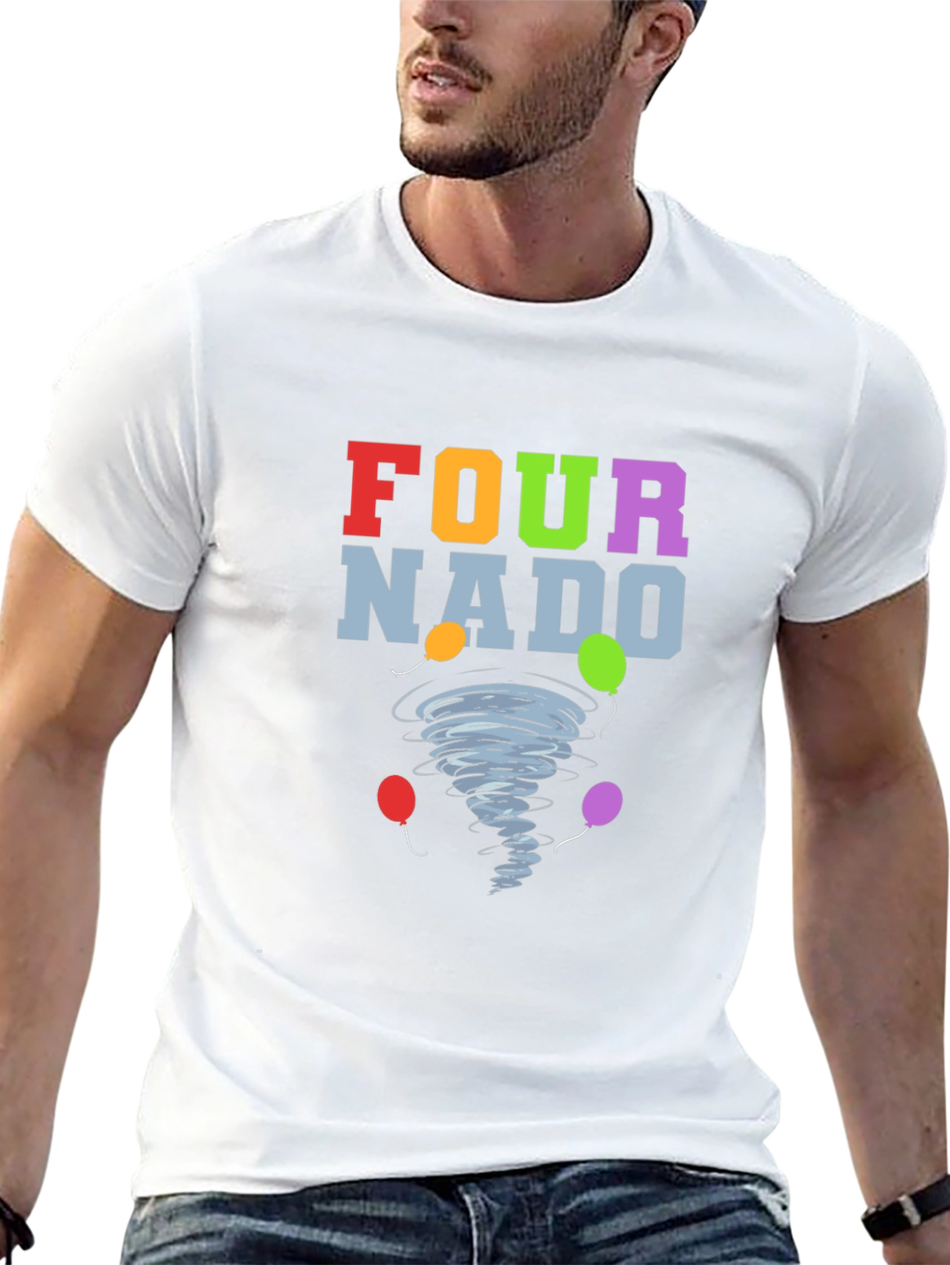 Fournado T-Shirt - Birthday Tornado with Balloons!