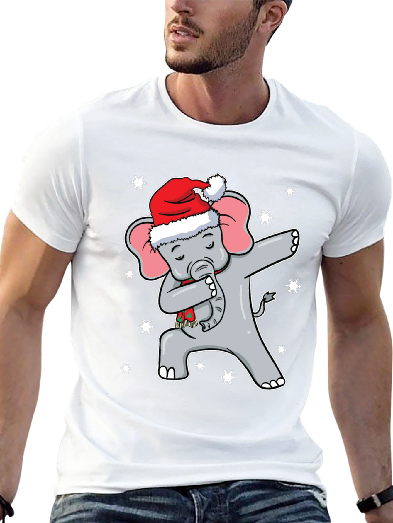 Dabbing Elephant Christmas T-Shirt
