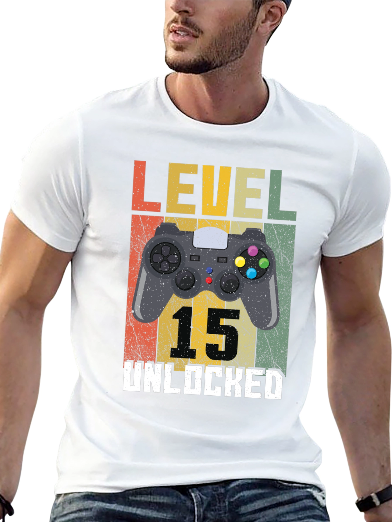 Level 15 Unlocked Gamer T-Shirt - Birthday Gift