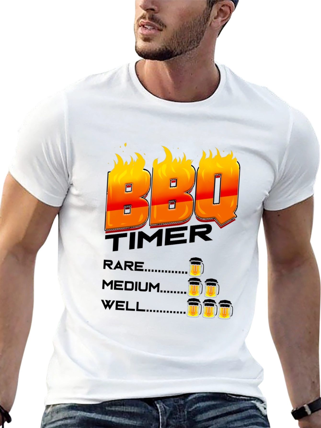 BBQ Timer T-Shirt - Grilling Beer Lover
