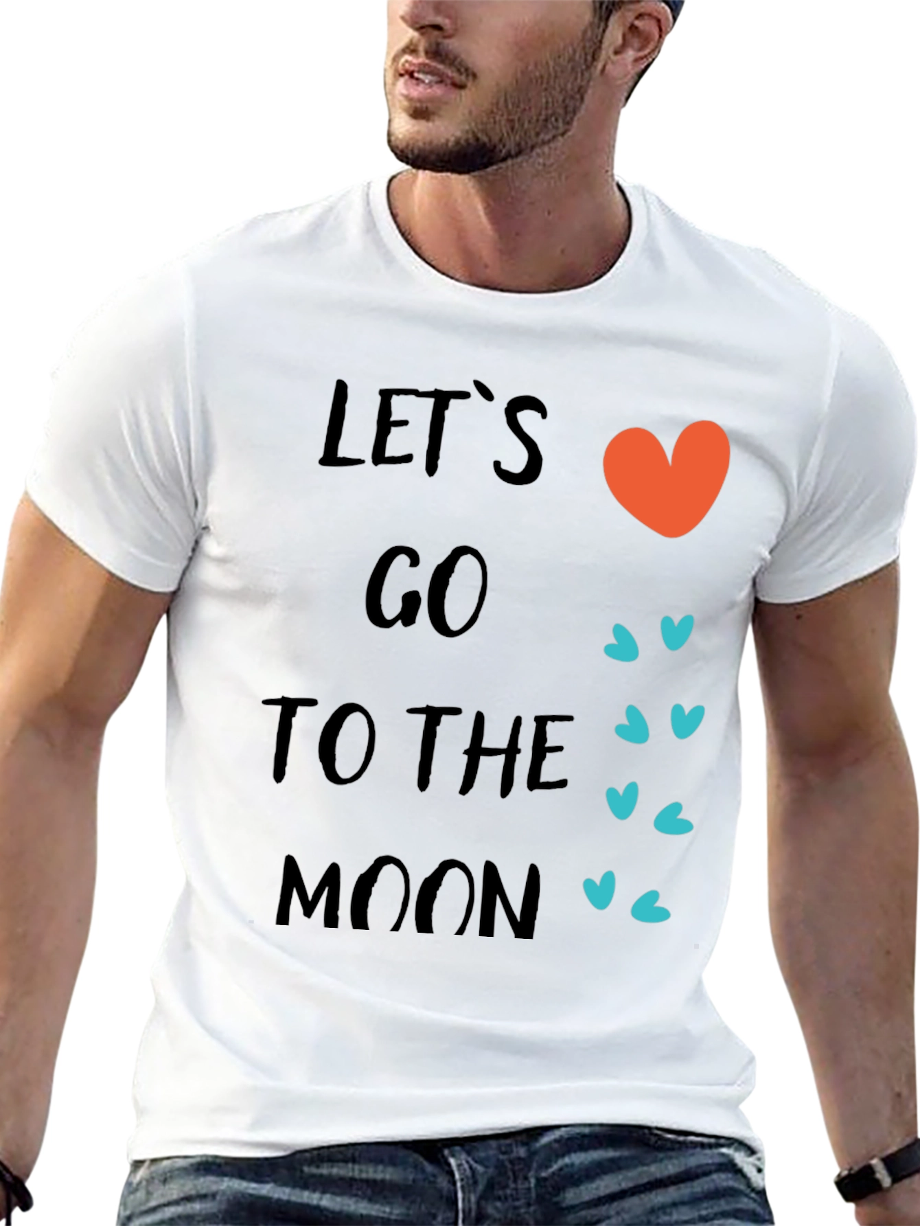 Lets Go To The Moon Graphic T-Shirt