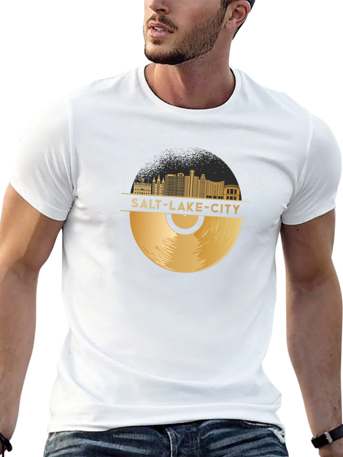 Salt Lake City Vinyl Record T-Shirt