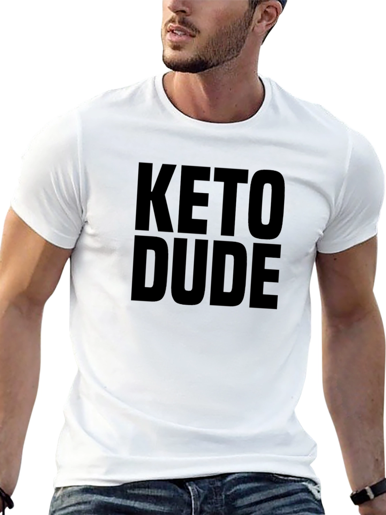 Keto Dude Graphic T-Shirt - Black Casual