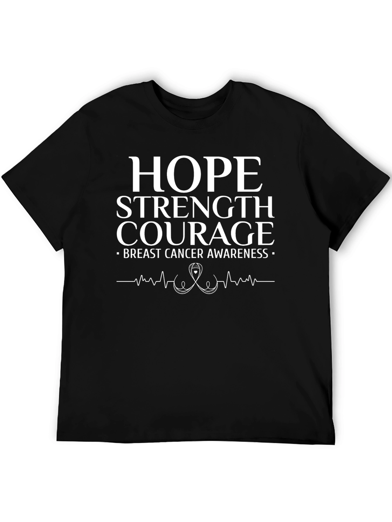 Breast Cancer Awareness Hope Strength Courage T-Shirt