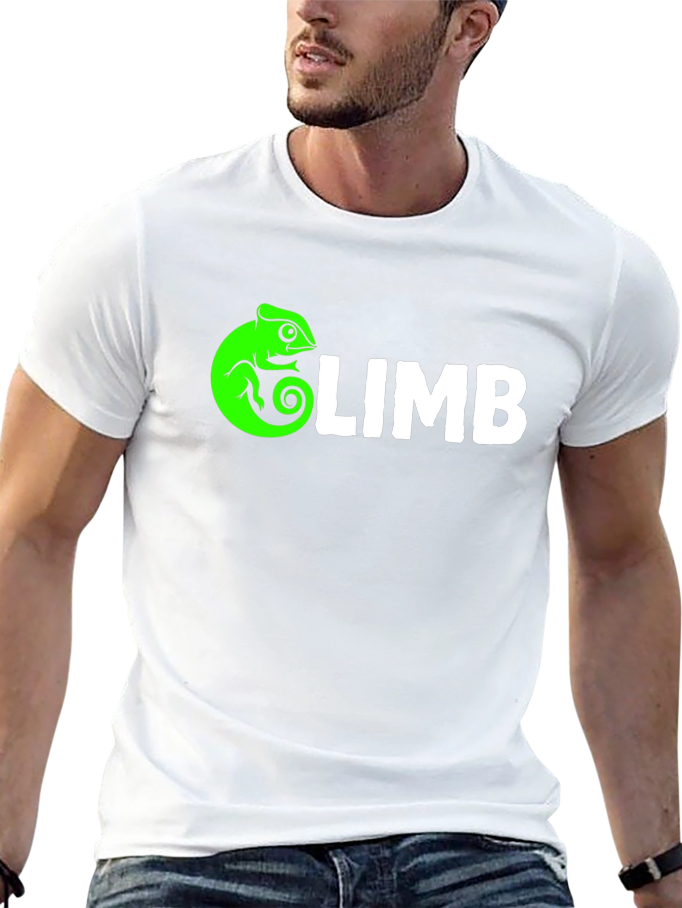 Climb Chameleon T-Shirt - Cool Graphic Tee