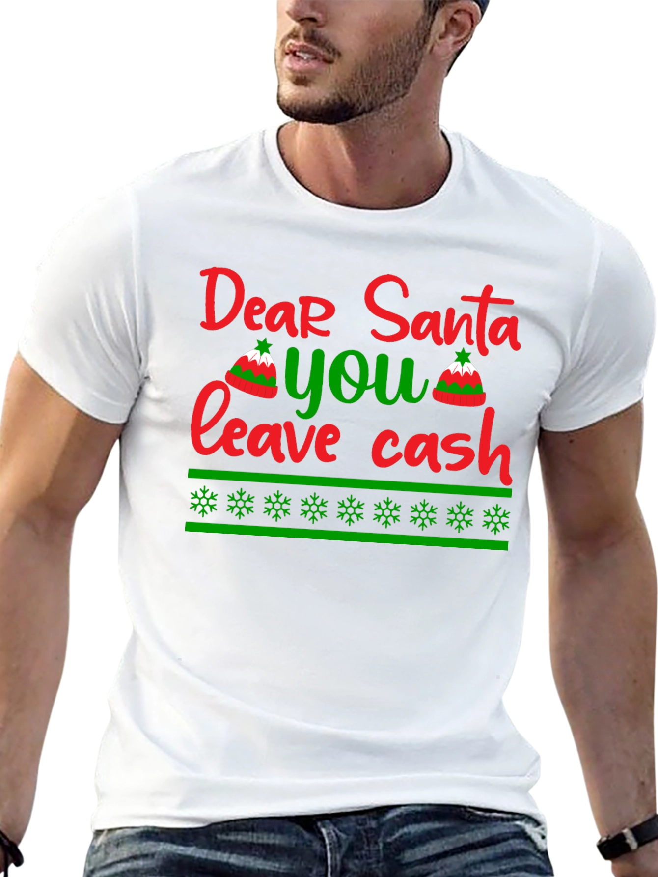 Dear Santa Leave Cash T-Shirt - Holiday Humor