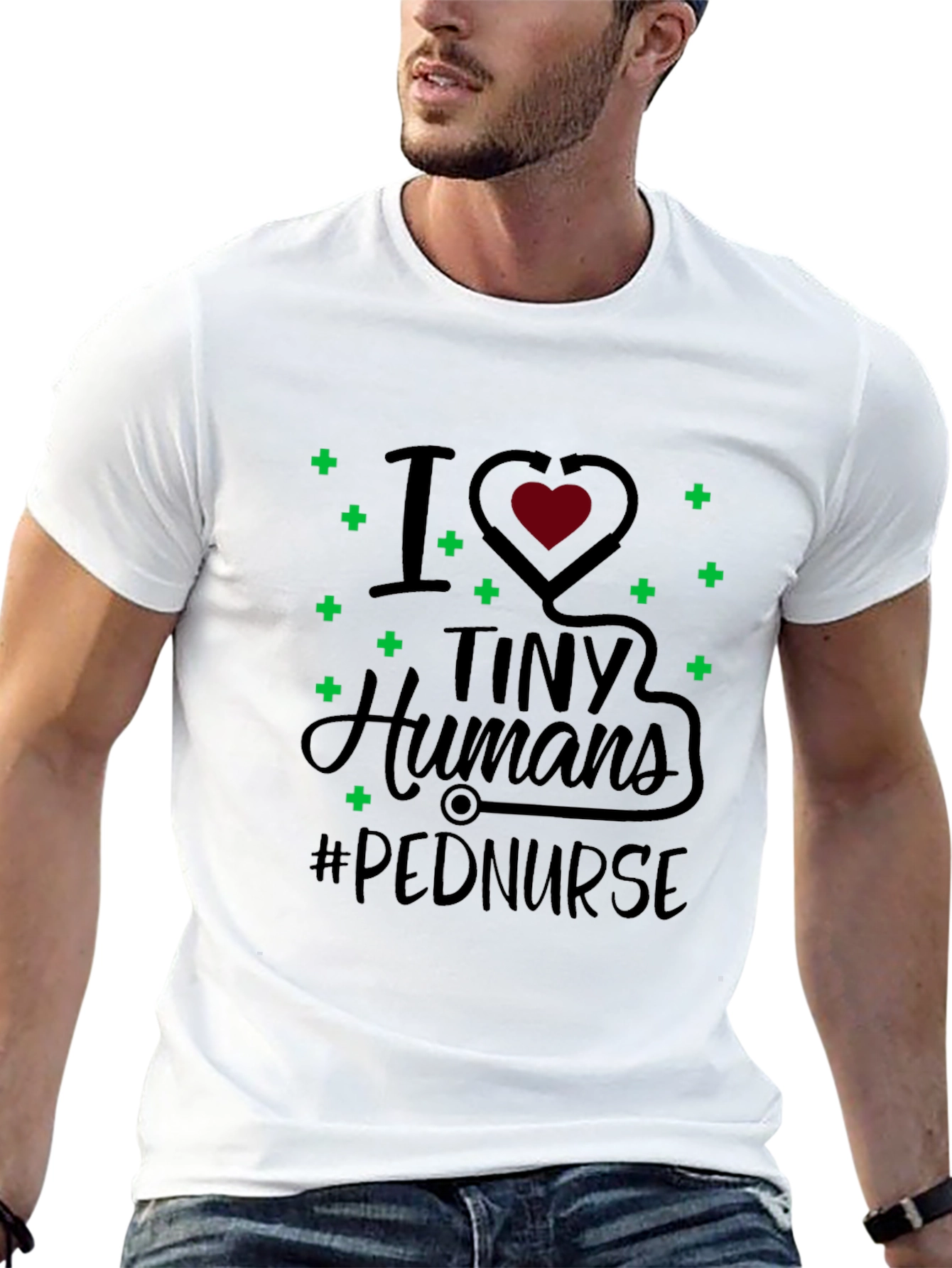 Pediatric Nurse I Love Tiny Humans Graphic Tee